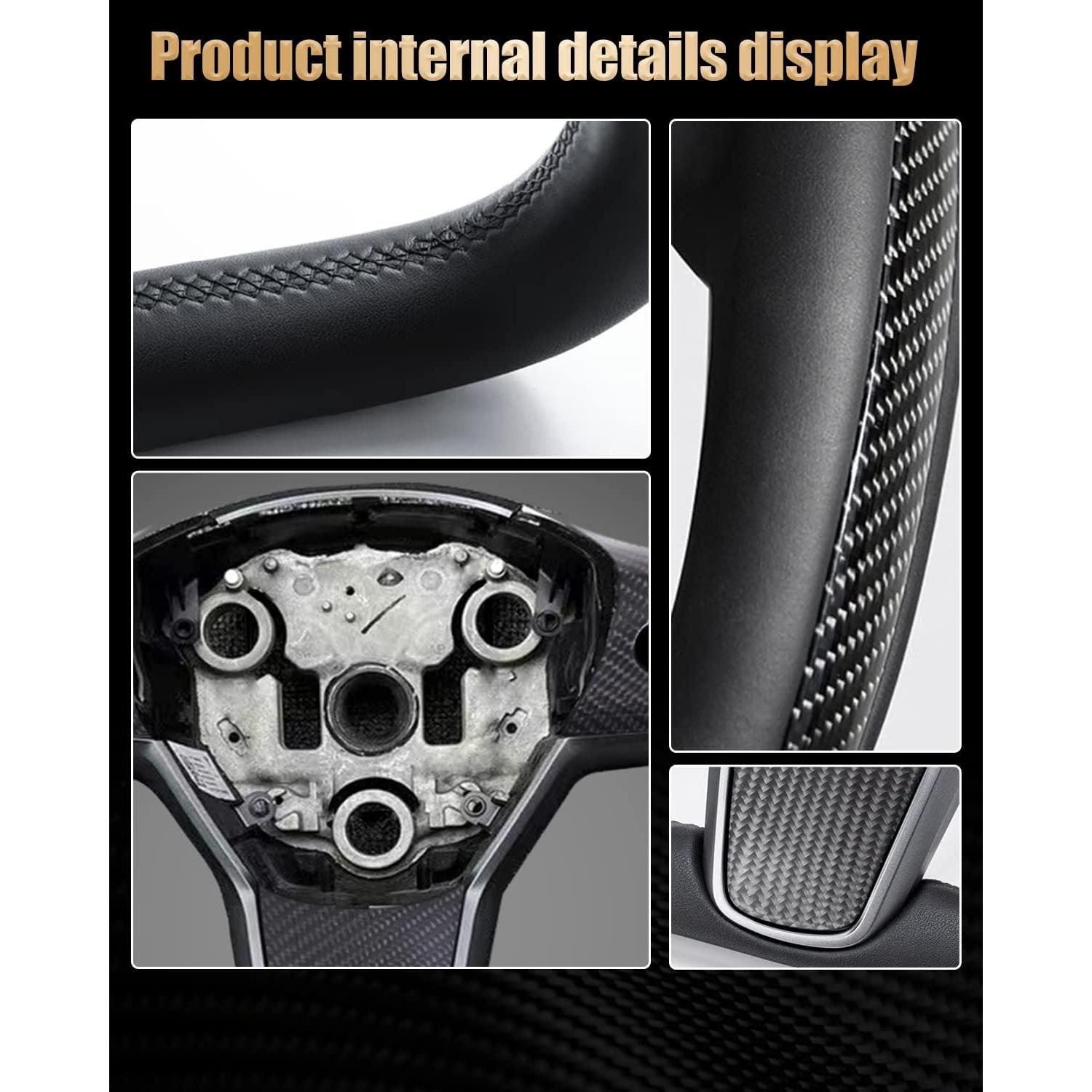 Volante Calentado ZIMABLUE para Tesla Model 3/Y 2017-2024