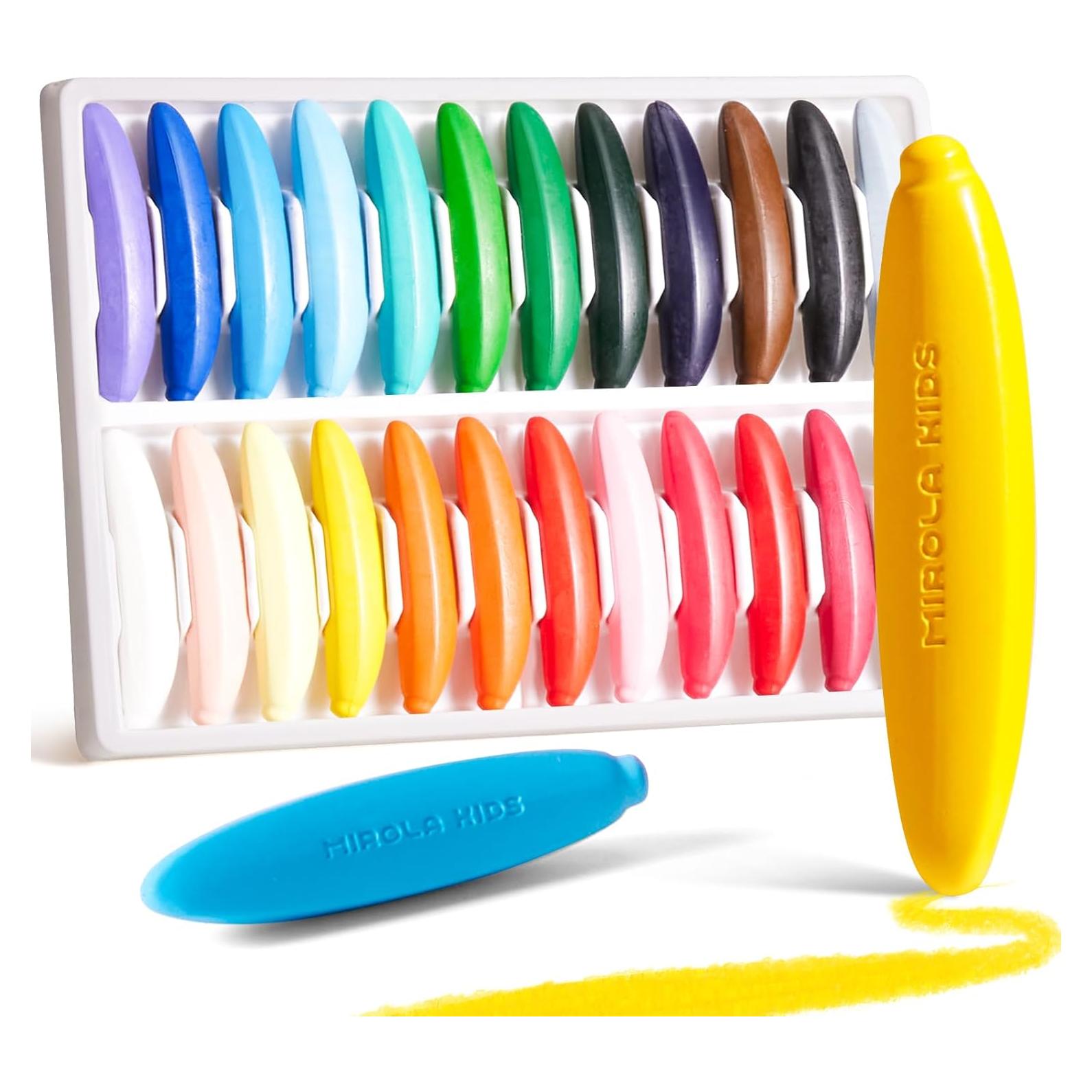 Crayones de Cera de Abeja MIROLA KIDS 24 Colores Irrompibles