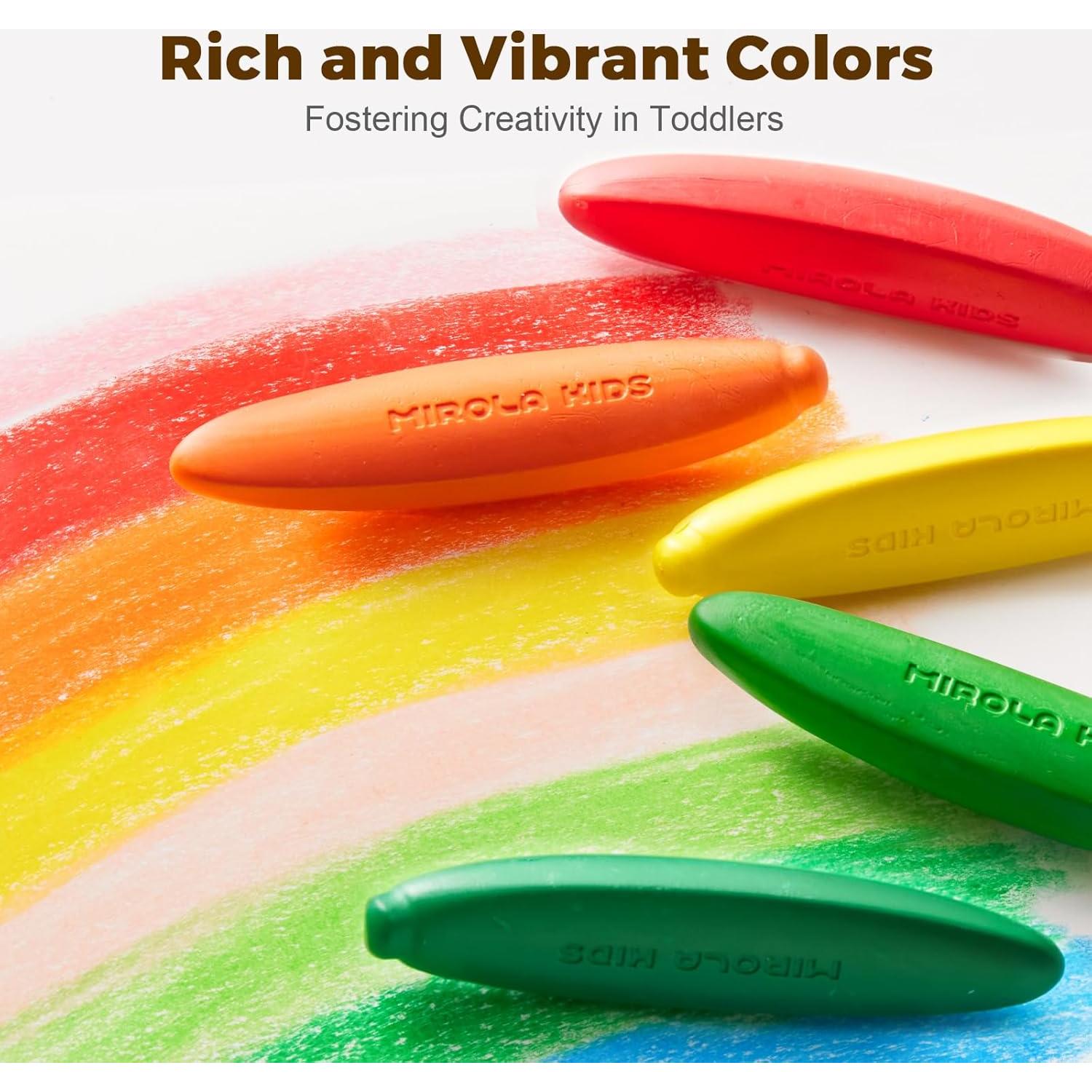 Crayones de Cera de Abeja MIROLA KIDS 24 Colores Irrompibles