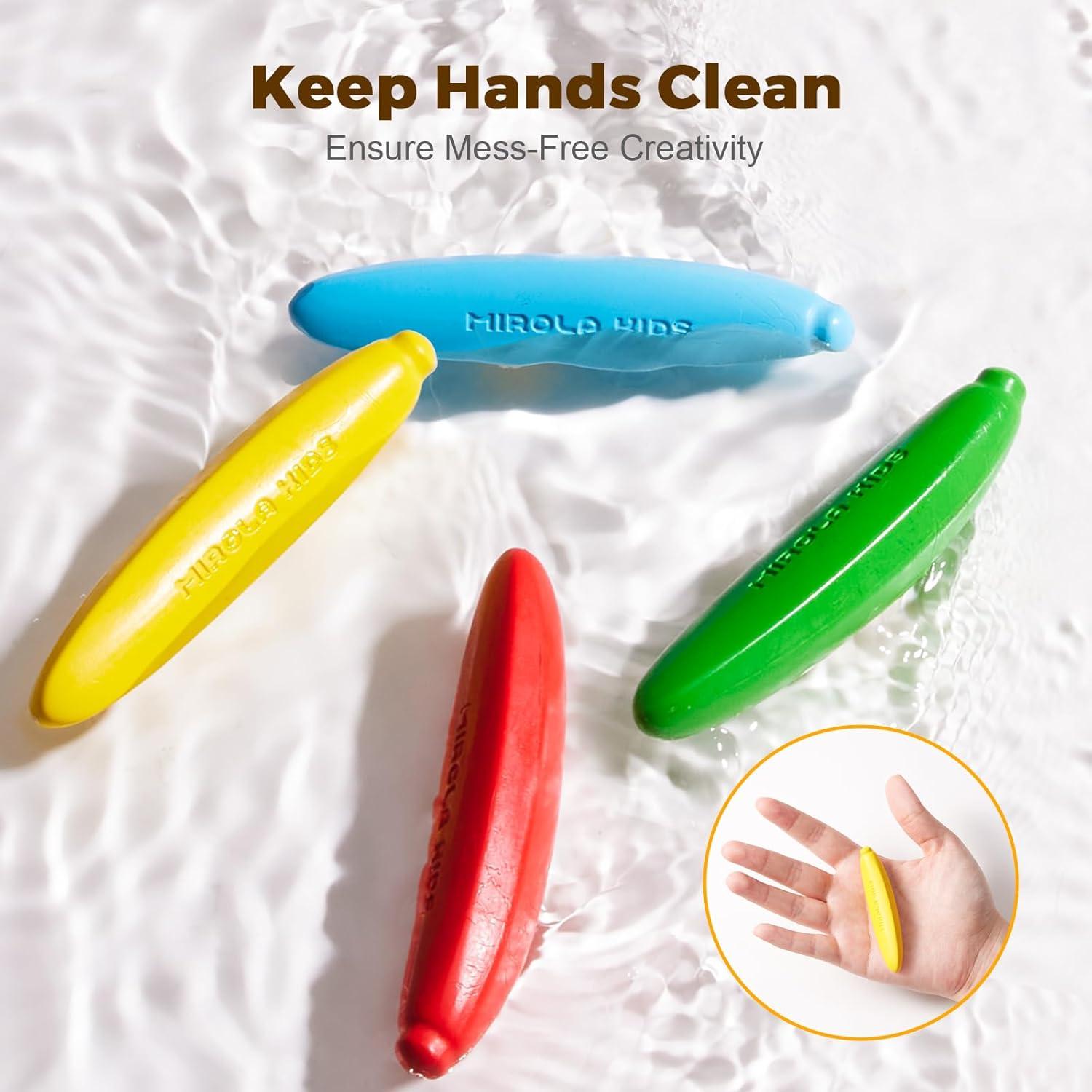 Crayones de Cera de Abeja MIROLA KIDS 24 Colores Irrompibles