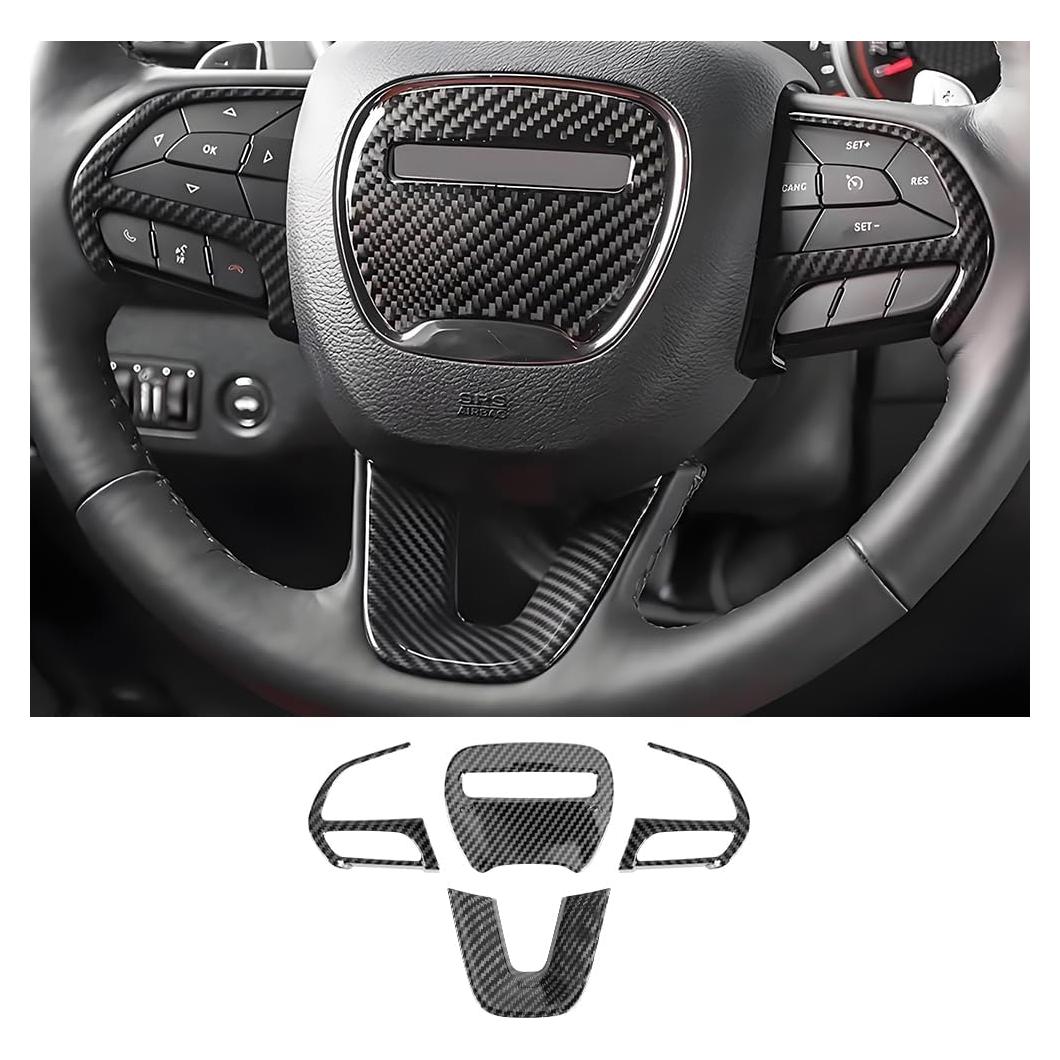 Panel de Cubierta de Fibra de Carbono LUNQIN para Dodge 2014-2023