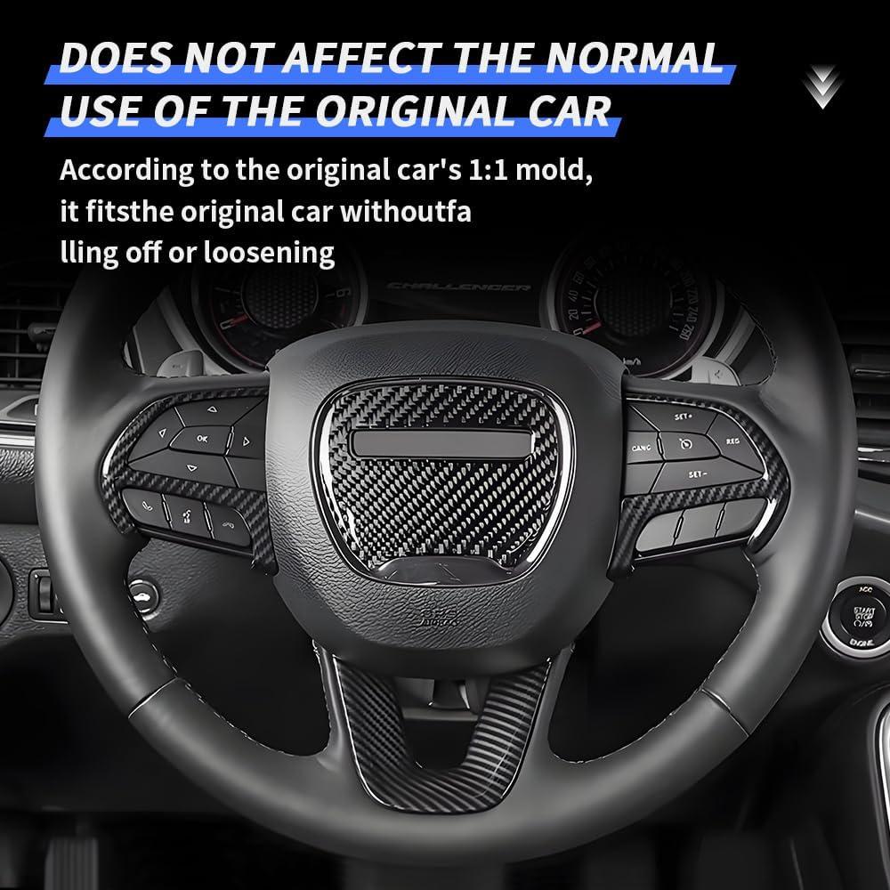 Panel de Cubierta de Fibra de Carbono LUNQIN para Dodge 2014-2023