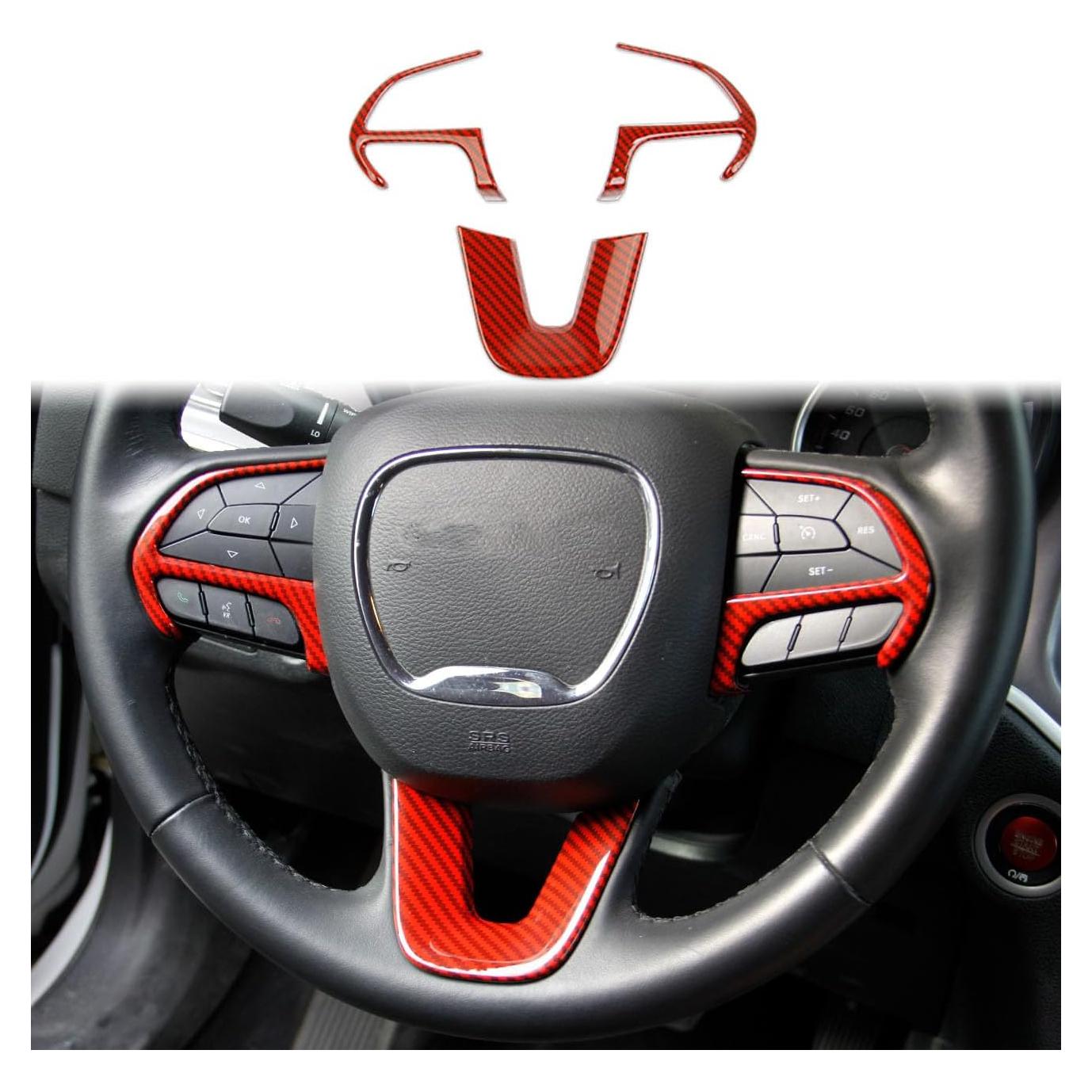 Cubre volante fibra de carbono Crosselec para Dodge Charger 2015+