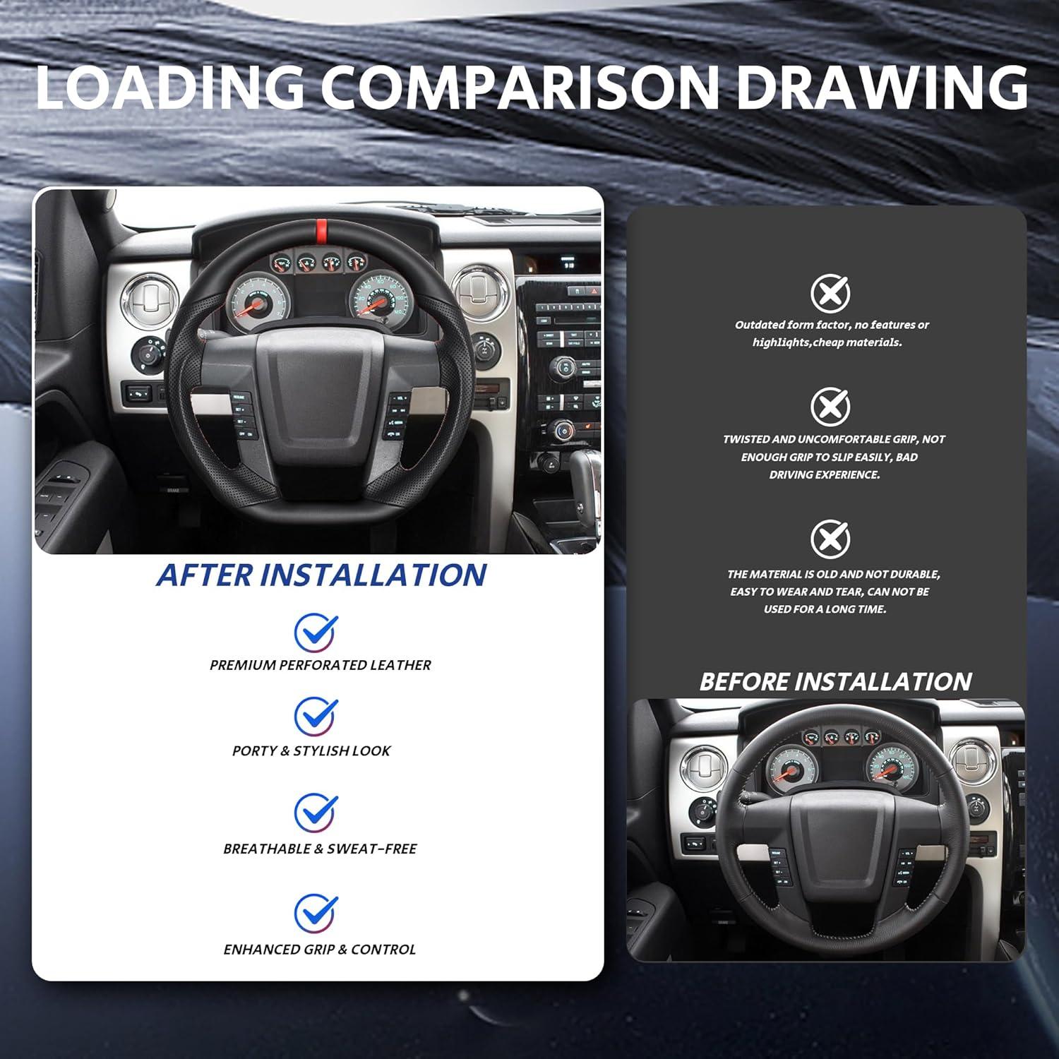 Volante de Cuero Completo OHC MOTORS para Ford F150 2009-2014