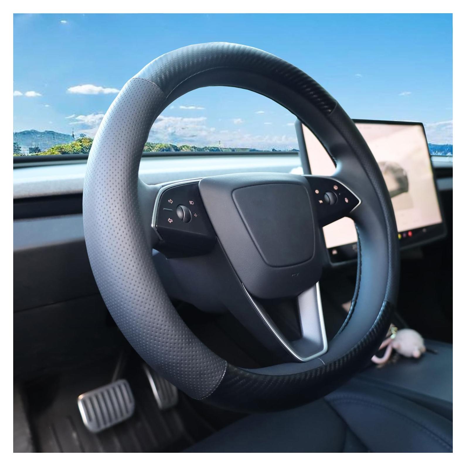 Cubierta de Volante de Fibra de Carbono TAUYANG 40 cm Antideslizante