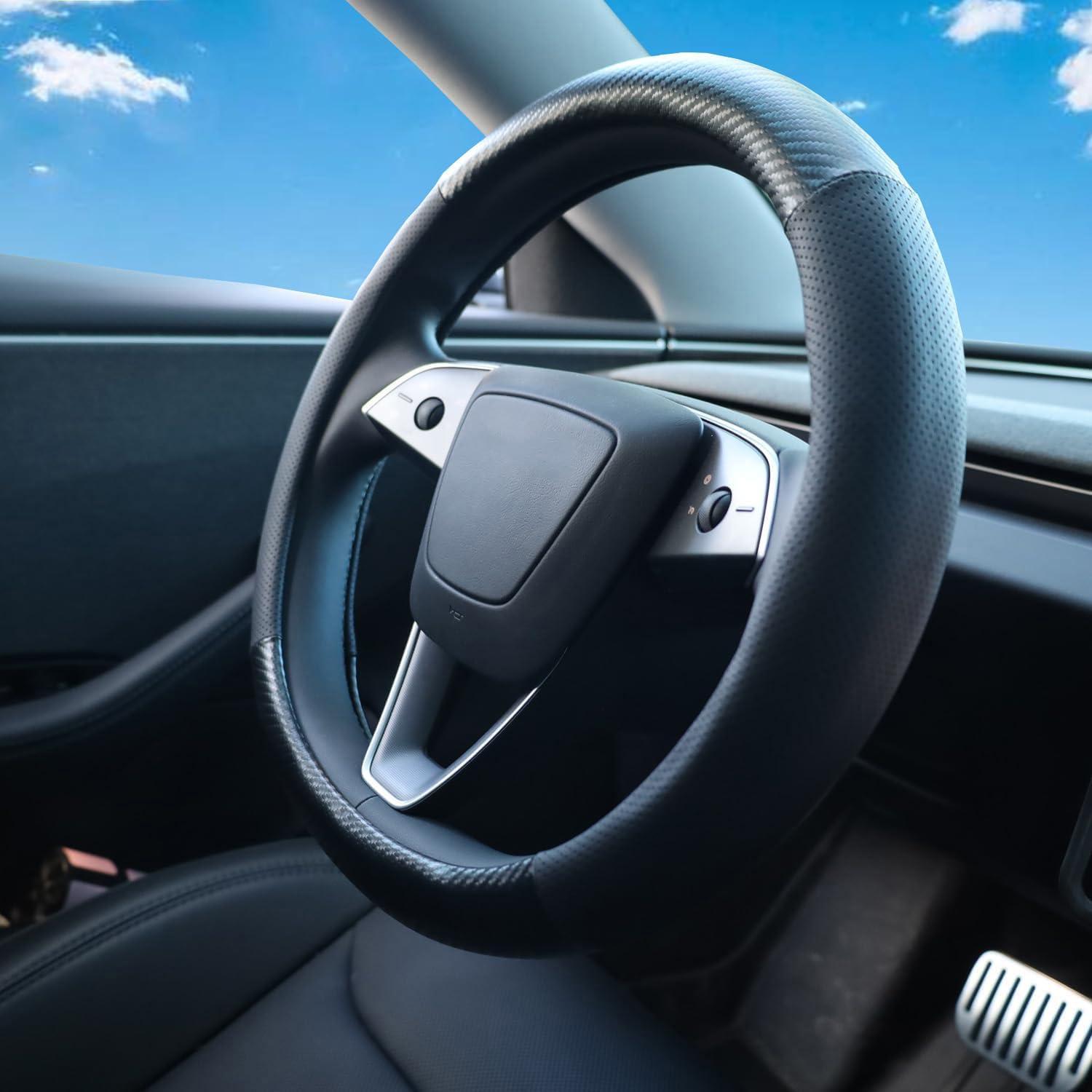 Cubierta de Volante de Fibra de Carbono TAUYANG 40 cm Antideslizante