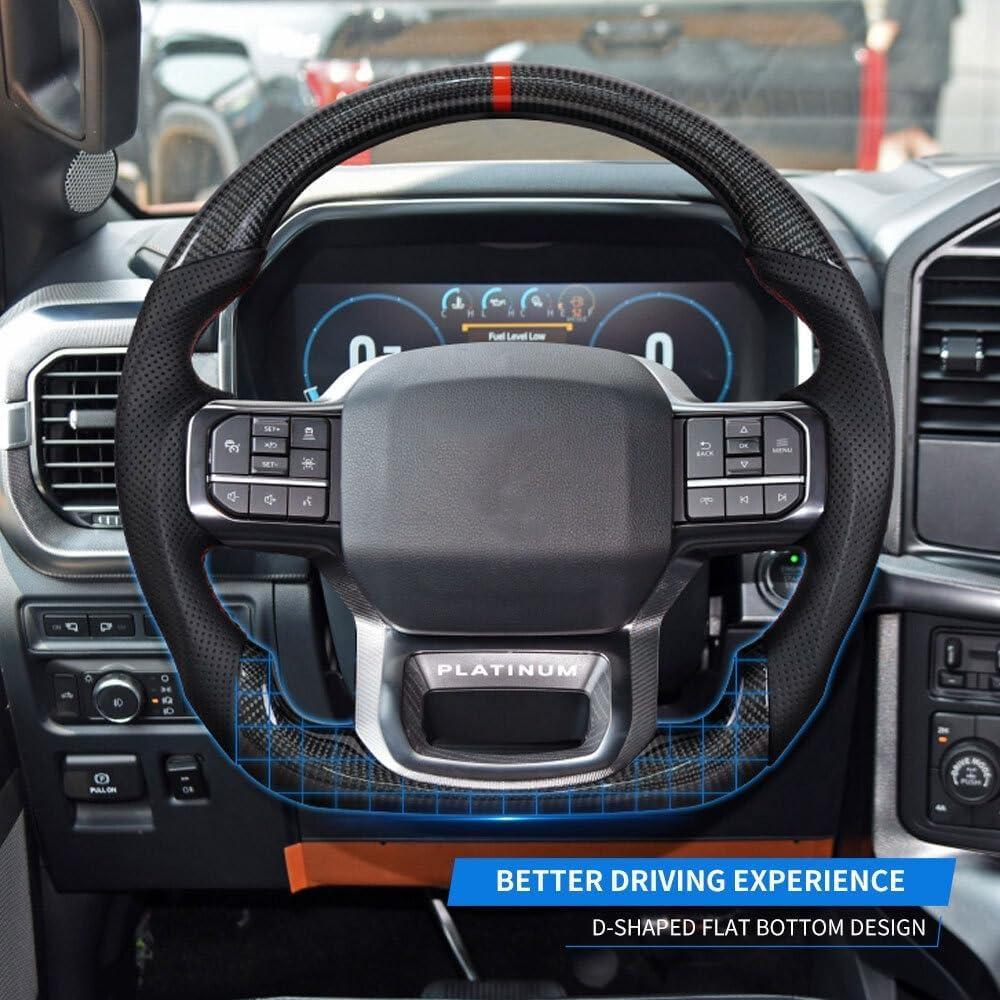 Volante de Fibra de Carbono Genérico para Ford F150 2021-2024