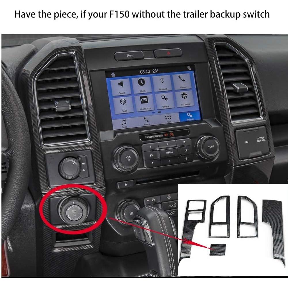 Recubrimiento Panel Aire Acondicionado Keptrim para Ford F150 2015-2020 - 5 Piezas