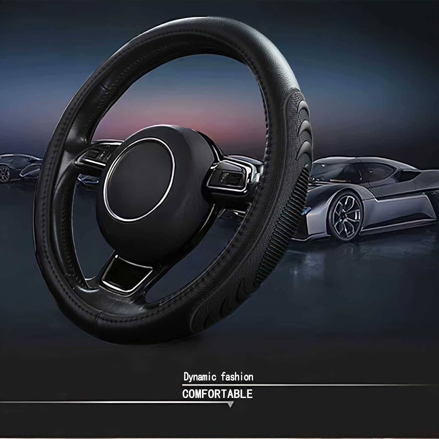 Cubierta de volante de cuero Yangday para Ford F150 F250 F350 39.5-40cm