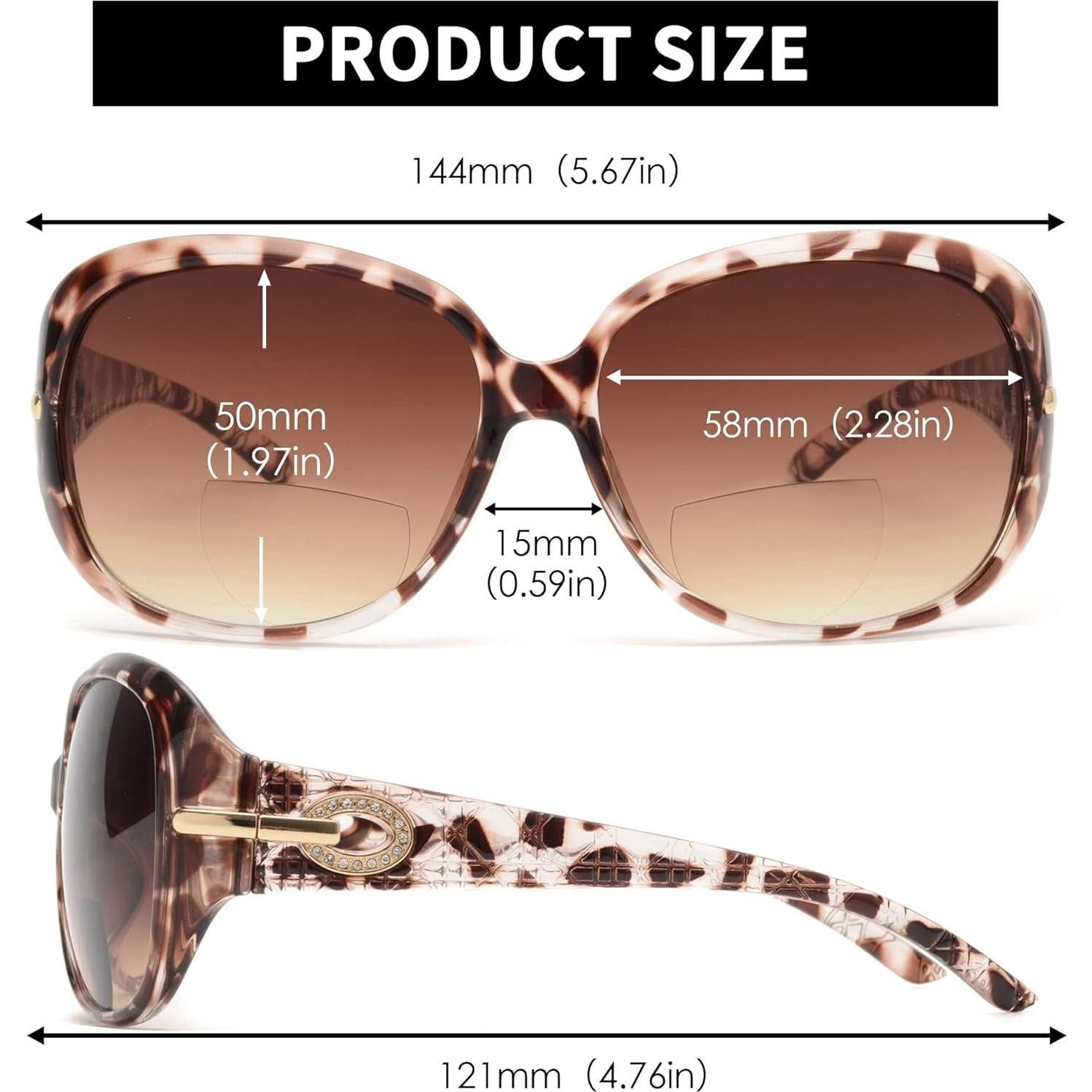 Gafas de Sol Bifocales JM Clásicas UV Protección 3.5x