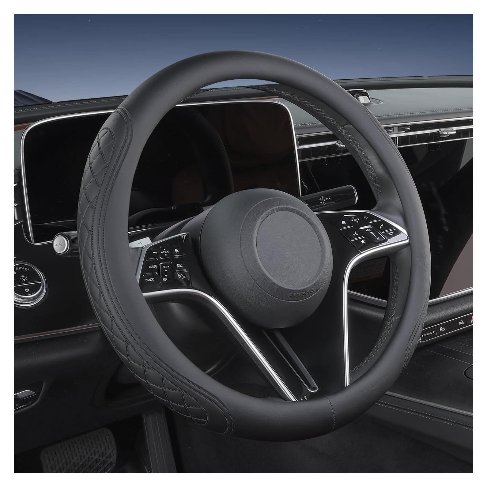 Cubierta de Volante de Cuero TAUYANG para Ford 39-41cm