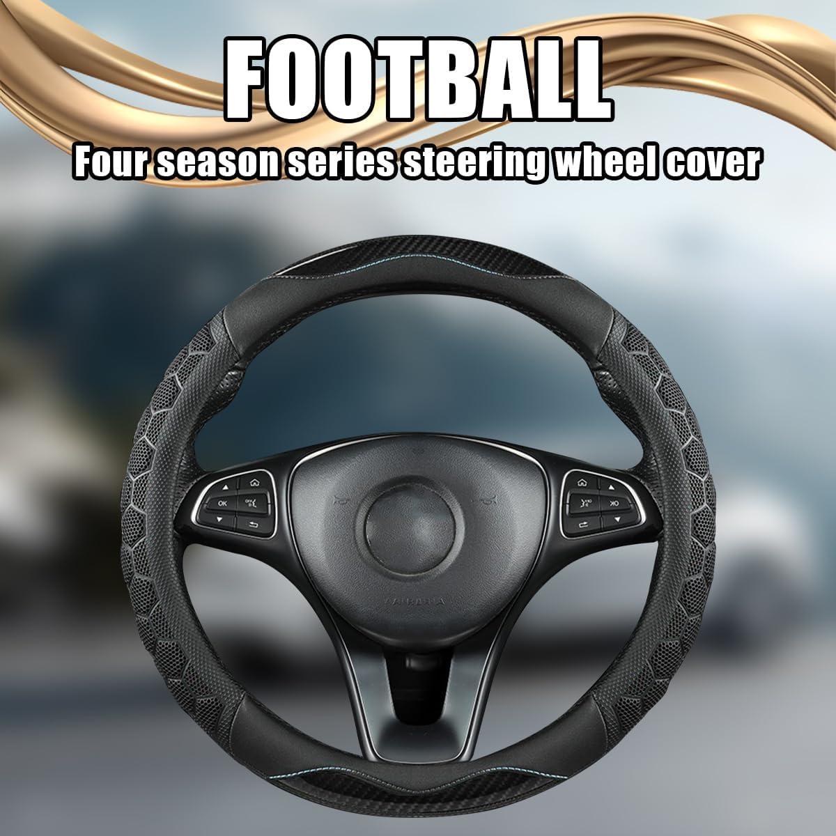 Cubierta de Volante AICEL 38cm Antideslizante Carbono Negro