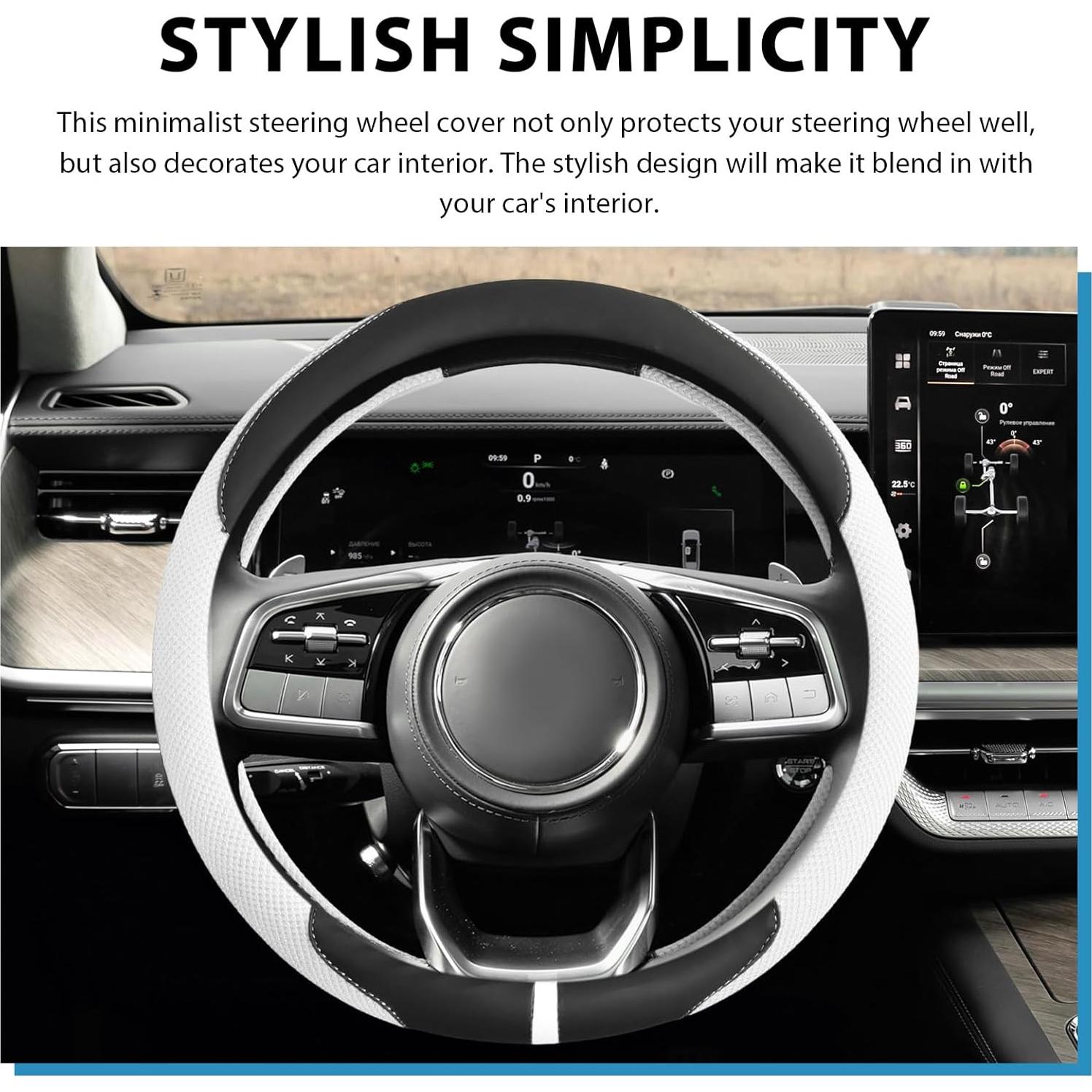 Cubierta de Volante YTFRL de Microfibra 37-38 cm Antideslizante