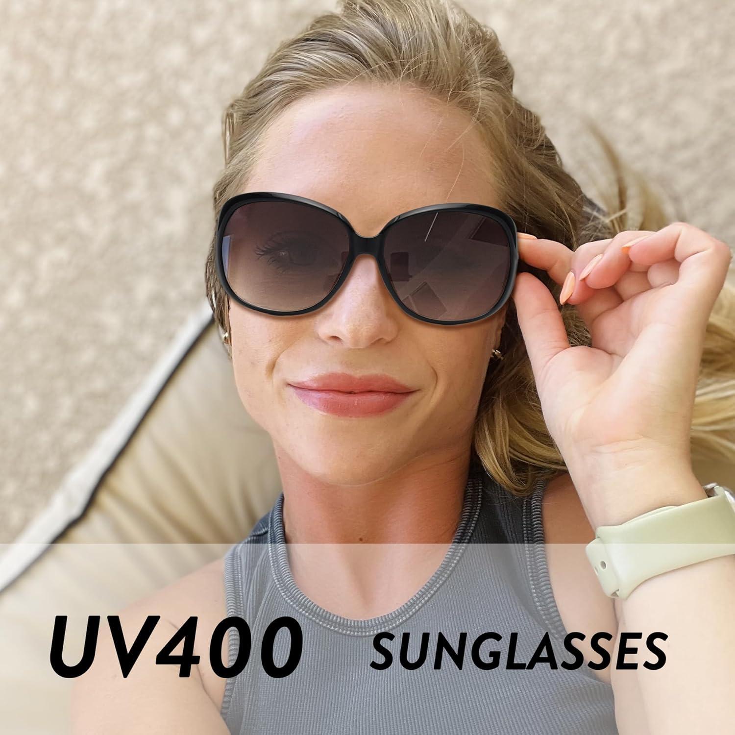 Gafas de sol bifocales JM negras +3.0 para mujeres