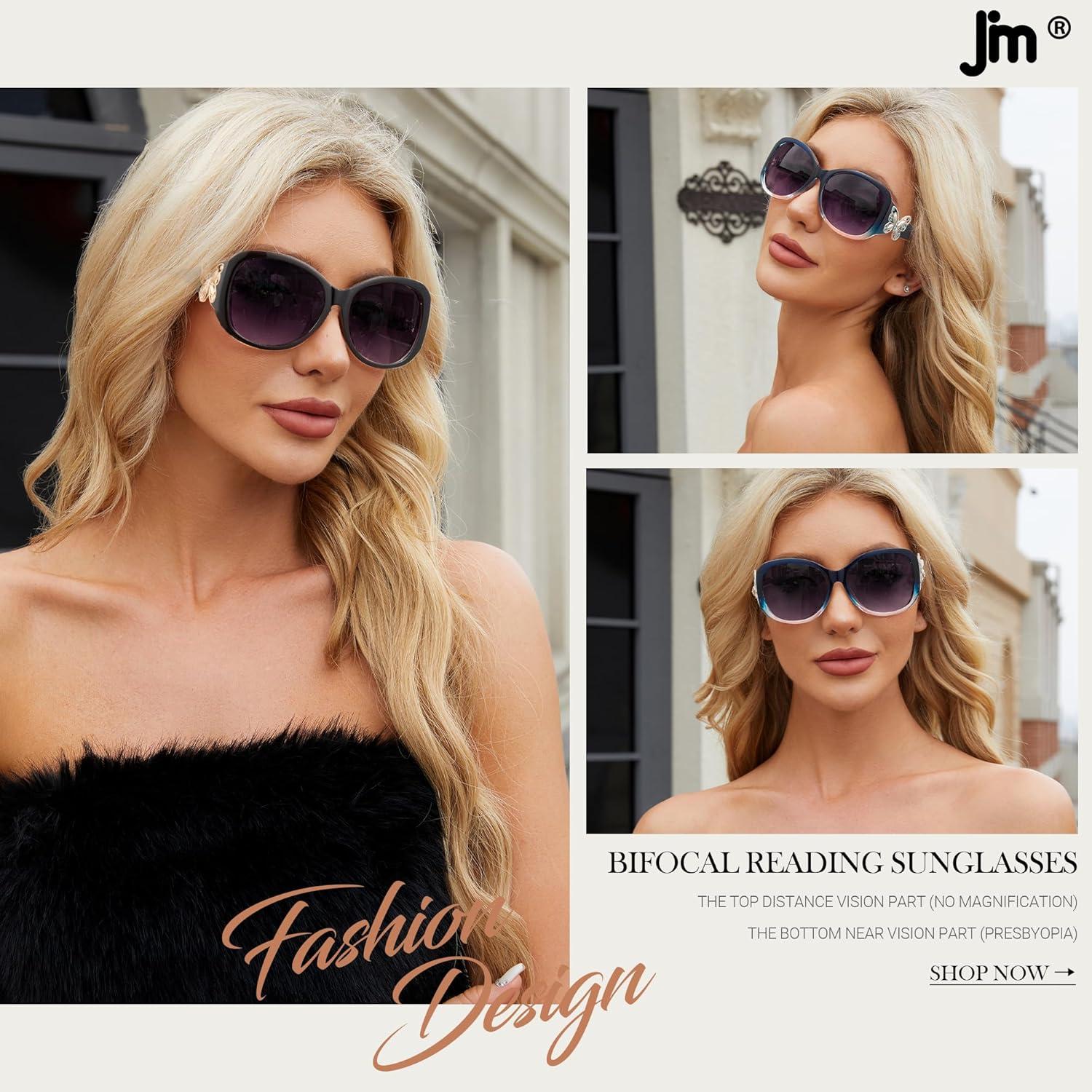 Gafas de Sol Bifocales JM para Mujeres UV400 - 2 Paquetes