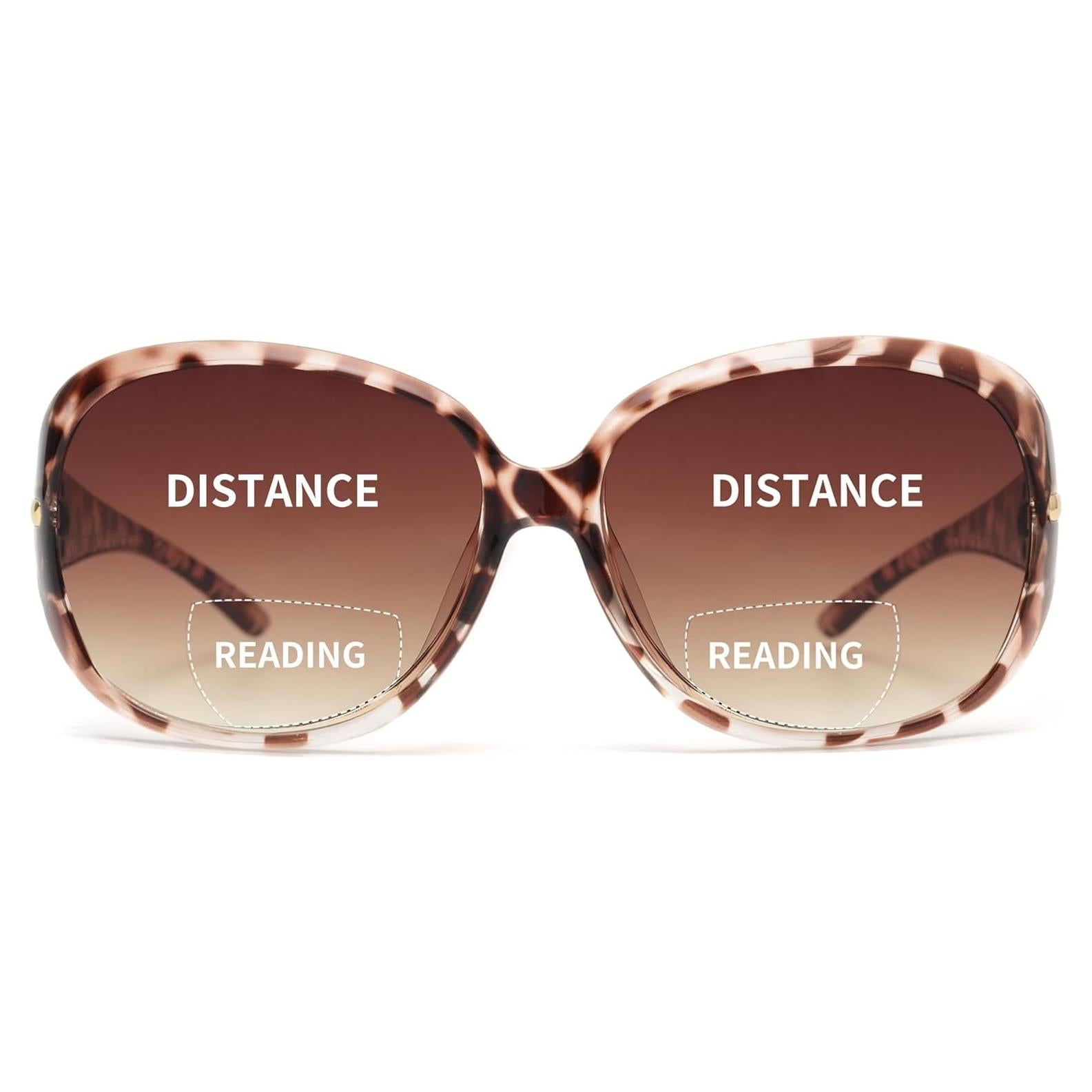 Gafas de sol bifocales JM tortuga +1.5 para mujeres