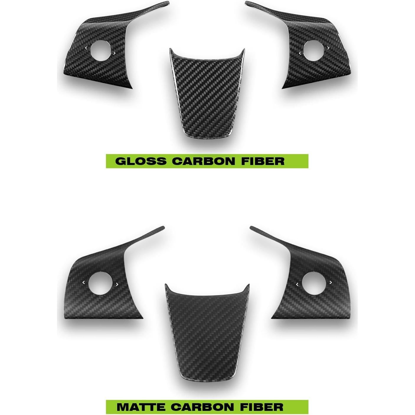 Cubierta de volante de fibra de carbono Leeiion para Tesla M3/Y 2017-2023