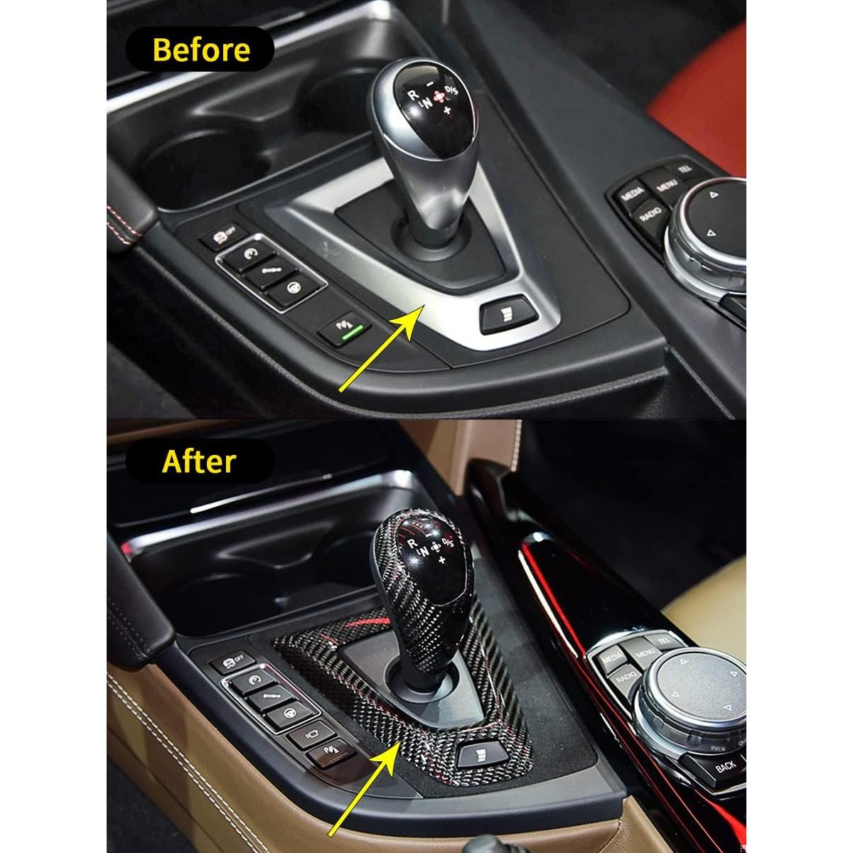 Cubierta de Panel de Palanca de Cambios BMW F80 F82 2014-2019 Fibra de Carbono