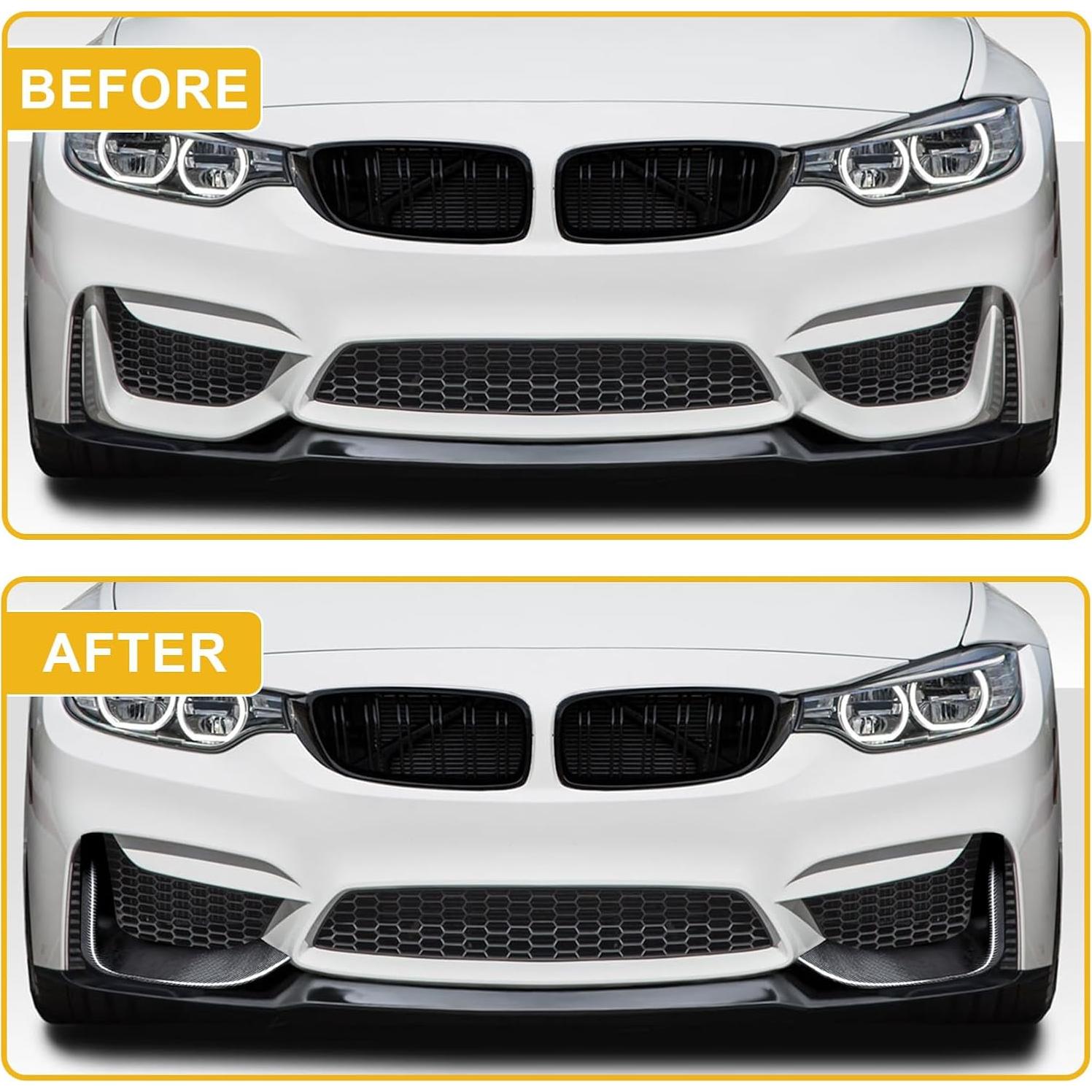 Divisores de Parachoques Frontal de Fibra de Carbono Fancemot para BMW F80 M3 F82 F83 M4 2015-2020