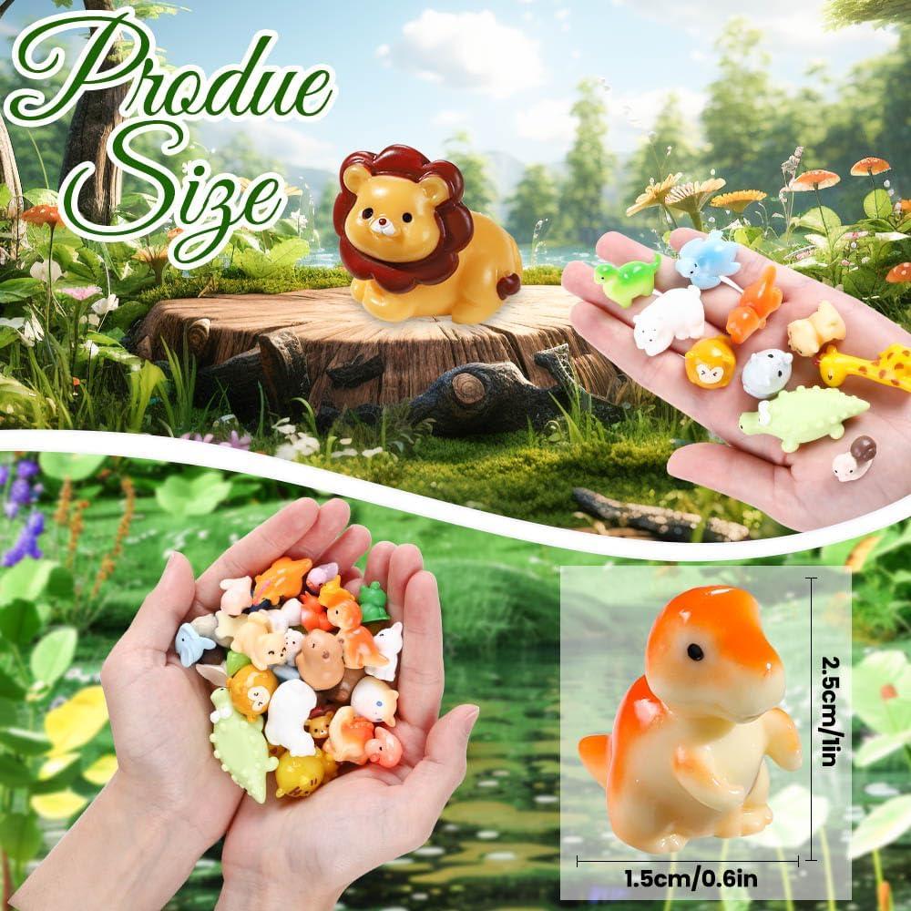 40 Figuras de Animales de Resina DIYDEC para Jardín Miniatura