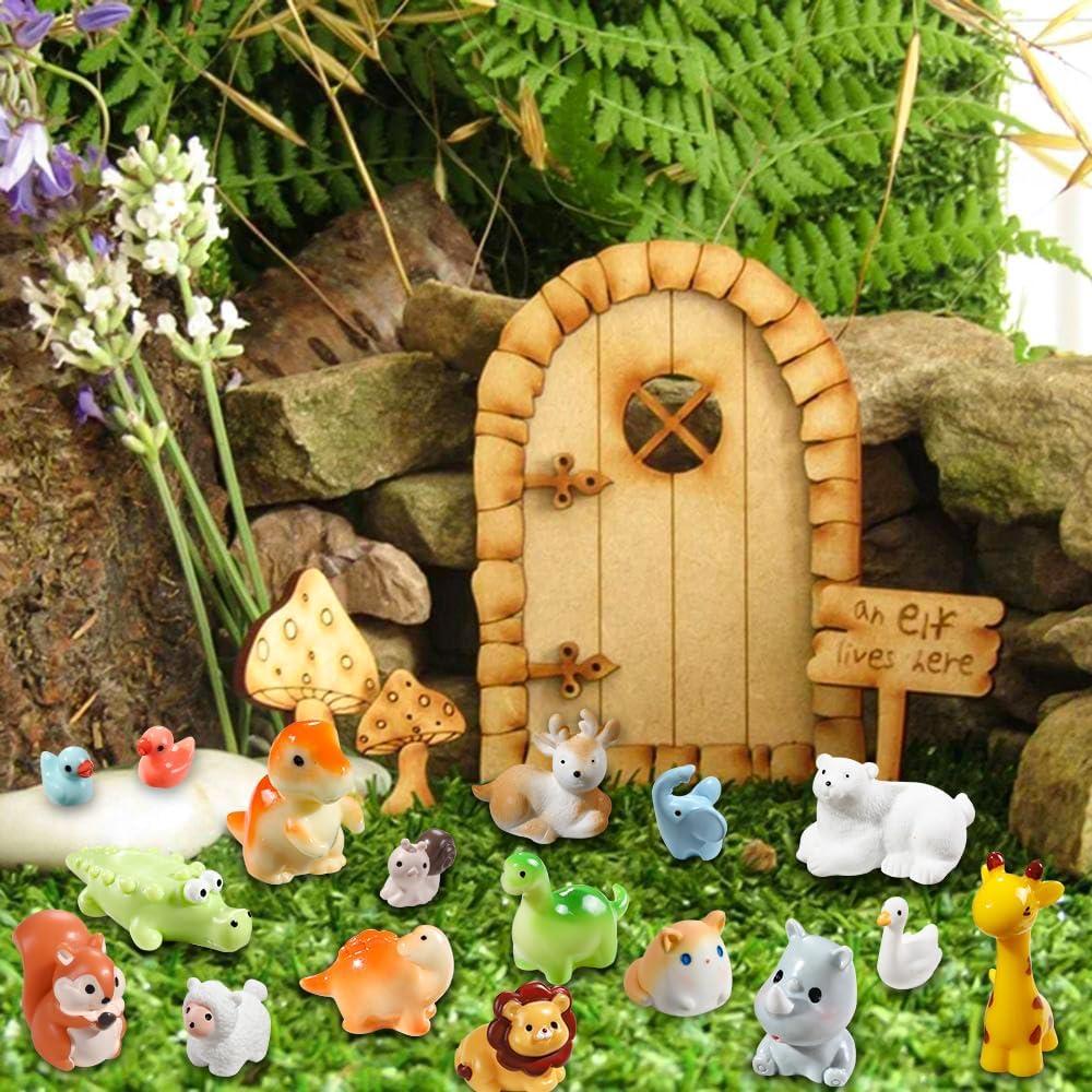 40 Figuras de Animales de Resina DIYDEC para Jardín Miniatura
