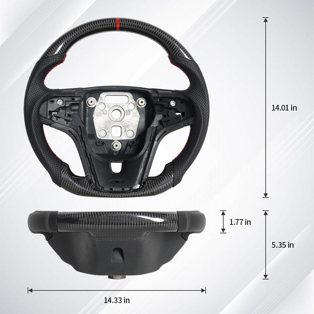 Volante D JIANGGAI de Fibra de Carbono para Chevrolet Camaro 2012-2015