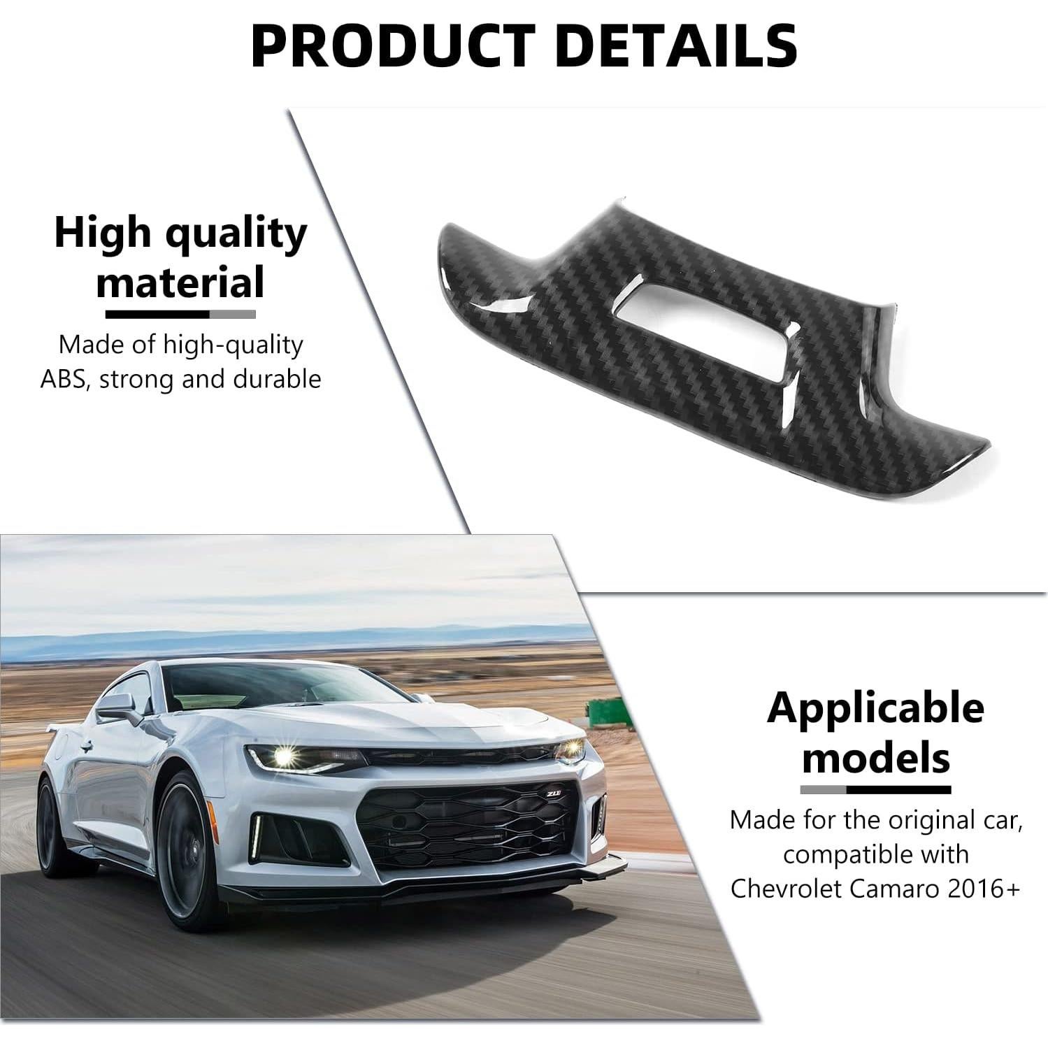 Cubierta de Volante RAZPOY para Chevy Camaro 2016-2023 Fibra de Carbono
