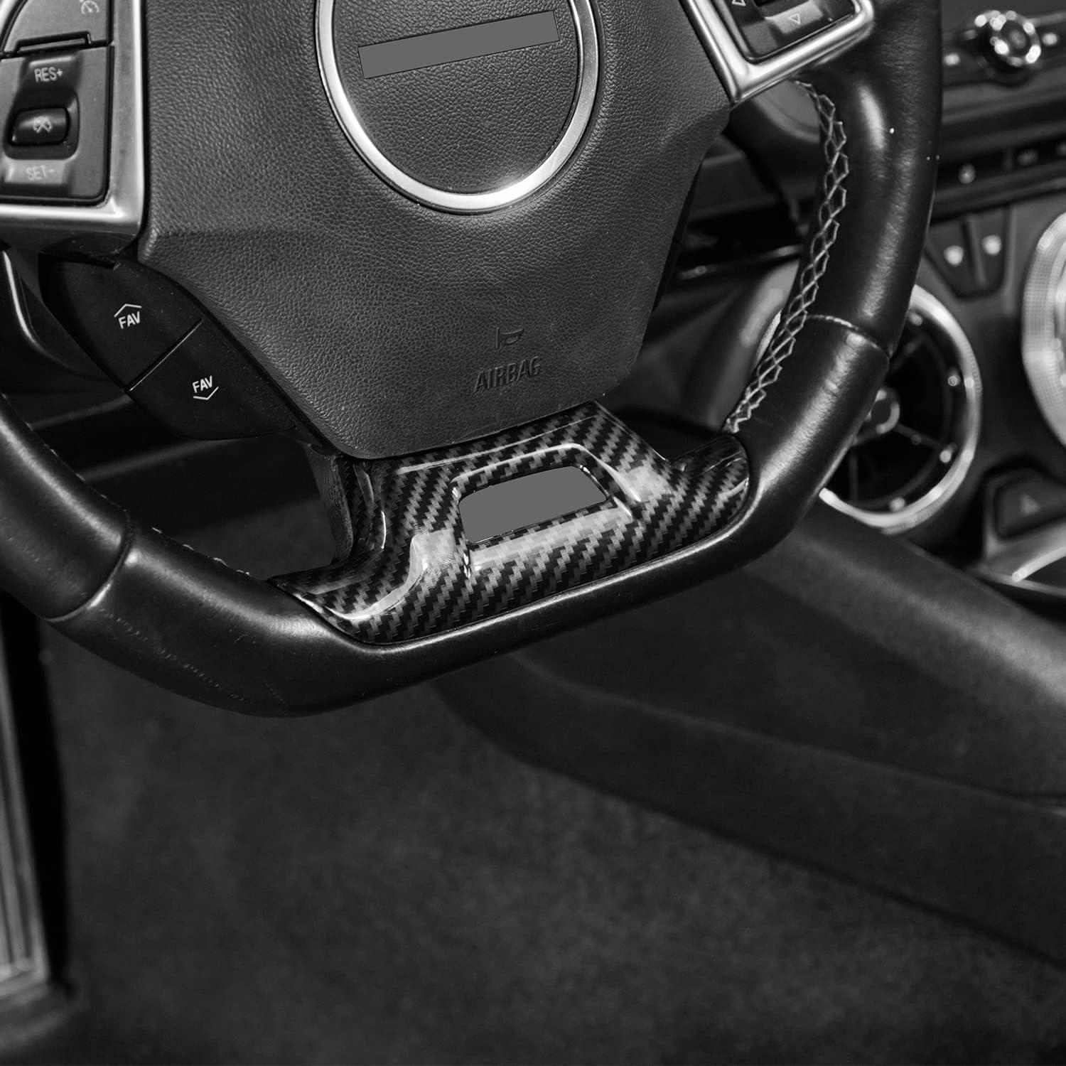 Cubierta de Volante RAZPOY para Chevy Camaro 2016-2023 Fibra de Carbono