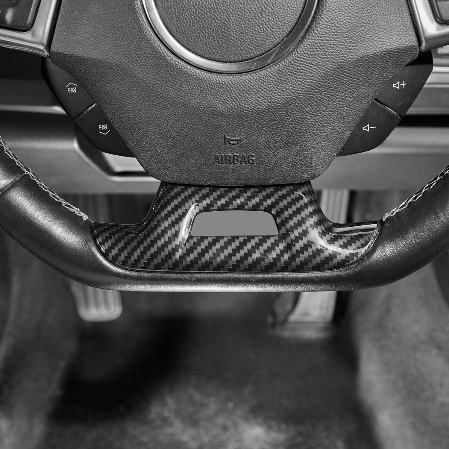 Cubierta de Volante RAZPOY para Chevy Camaro 2016-2023 Fibra de Carbono