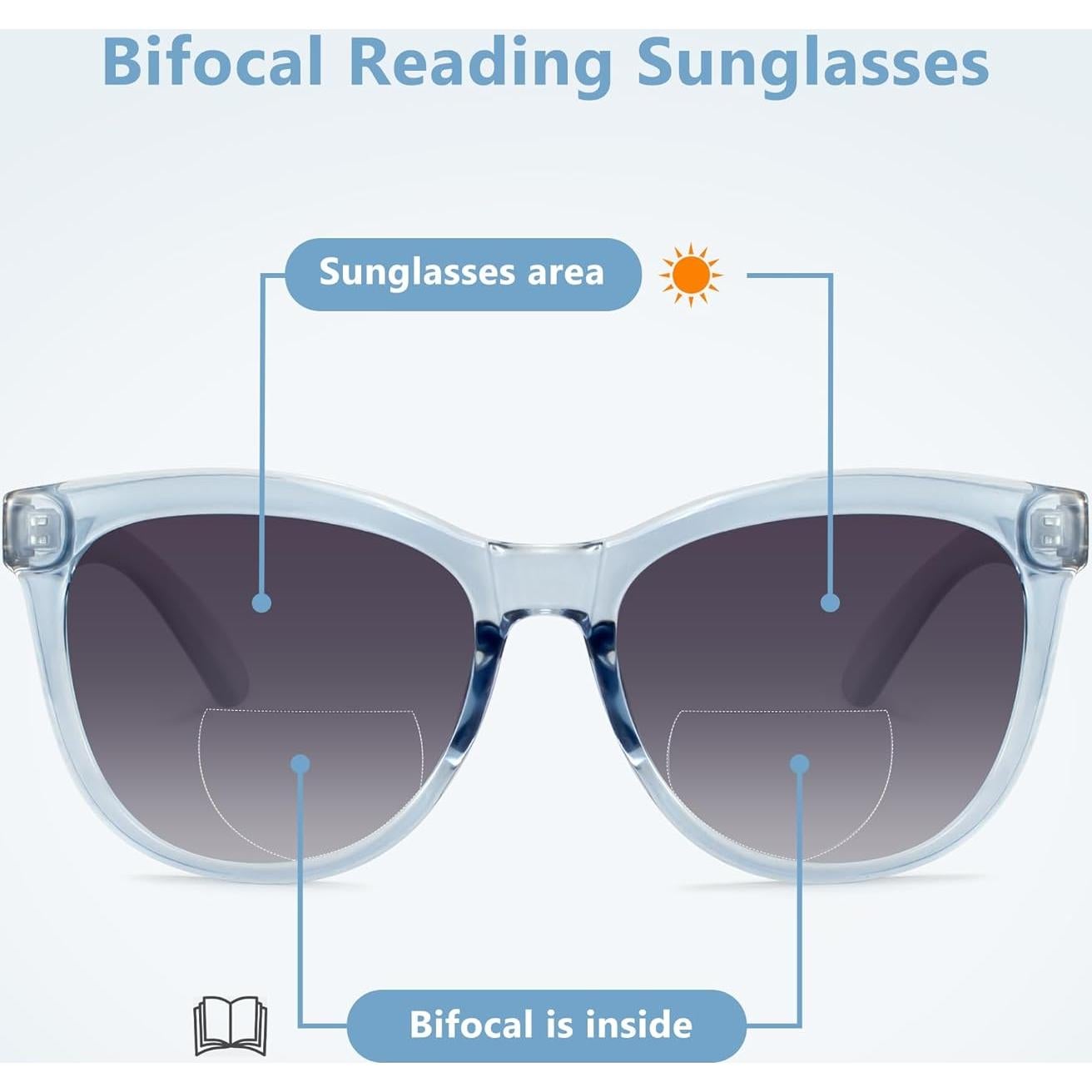 Gafas de Sol Bifocales EASY READ 2.5x Protección UV400 Azul