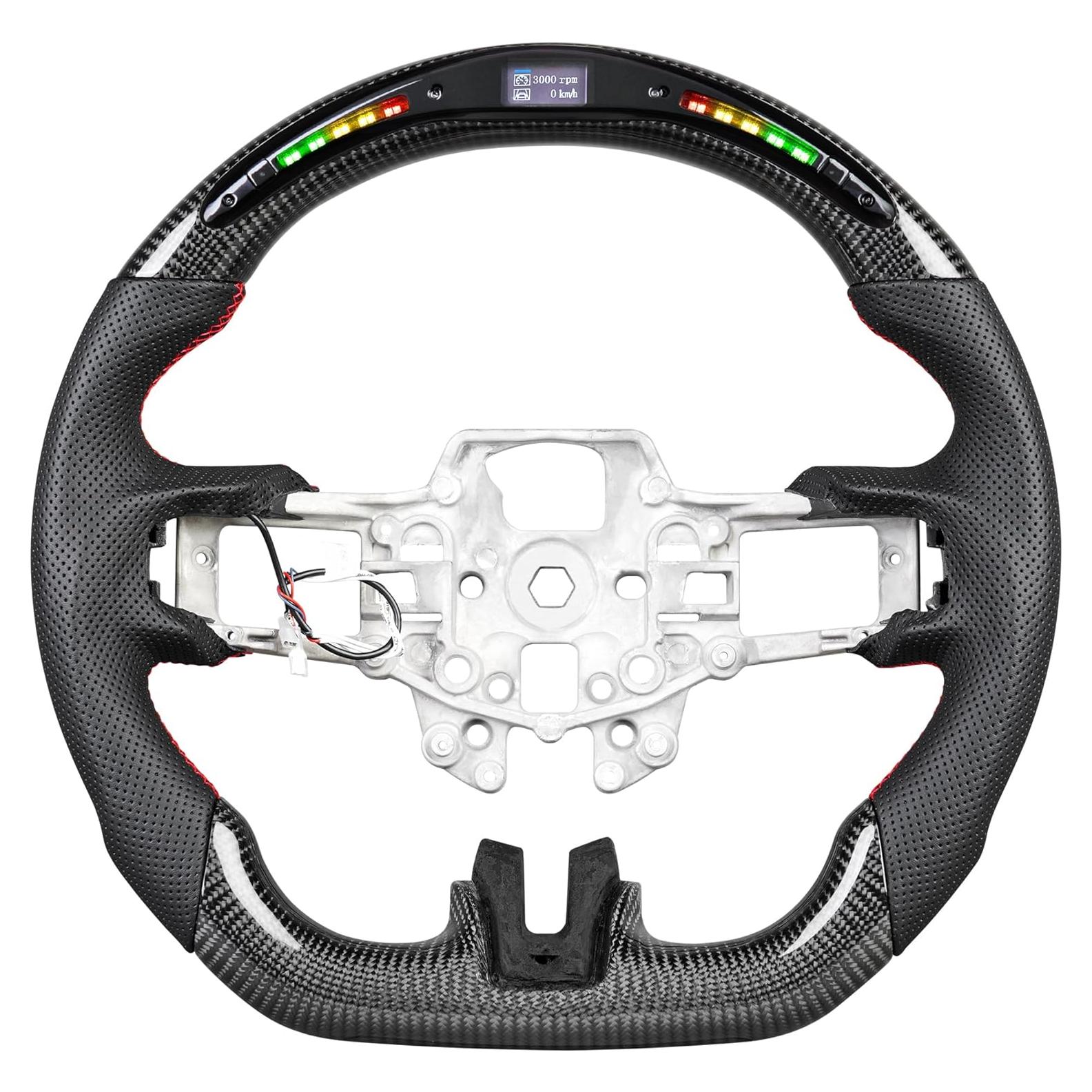 Volante OHC MOTORS para Ford Mustang 2015-2017 Fibra de Carbono