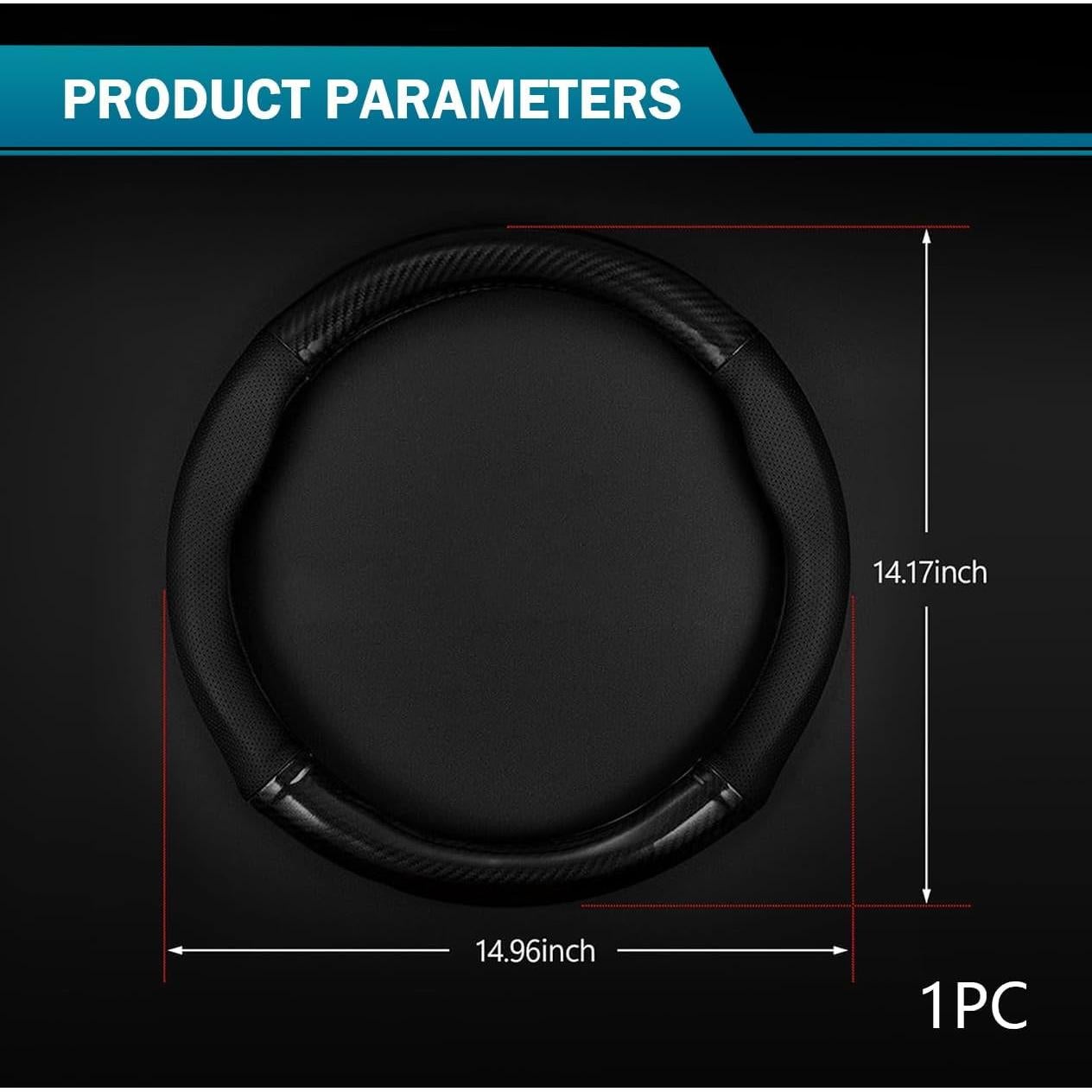 Cubierta de Volante Polcatay 38 cm Fibra de Carbono Antideslizante