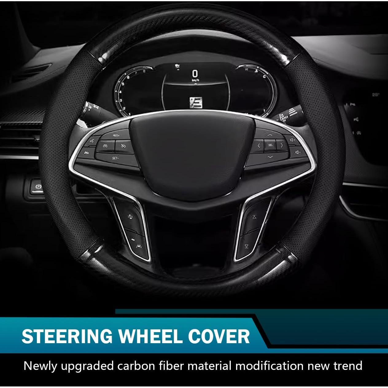 Cubierta de Volante Polcatay 38 cm Fibra de Carbono Antideslizante