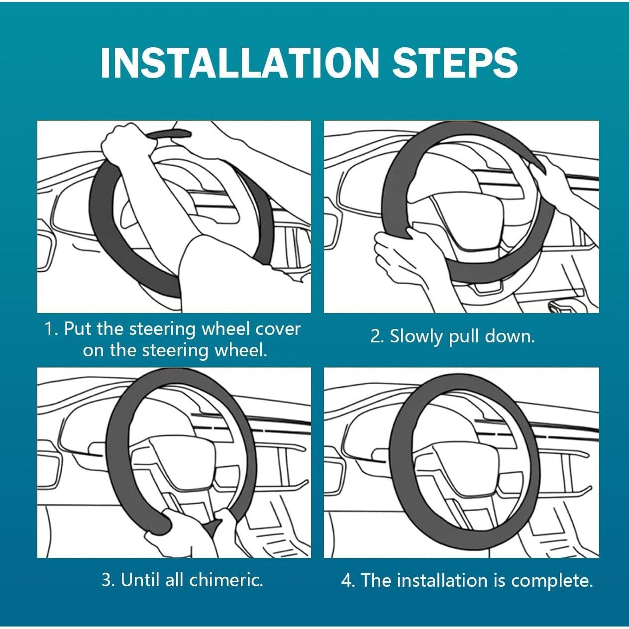 Cubierta de Volante Polcatay 38 cm Fibra de Carbono Antideslizante