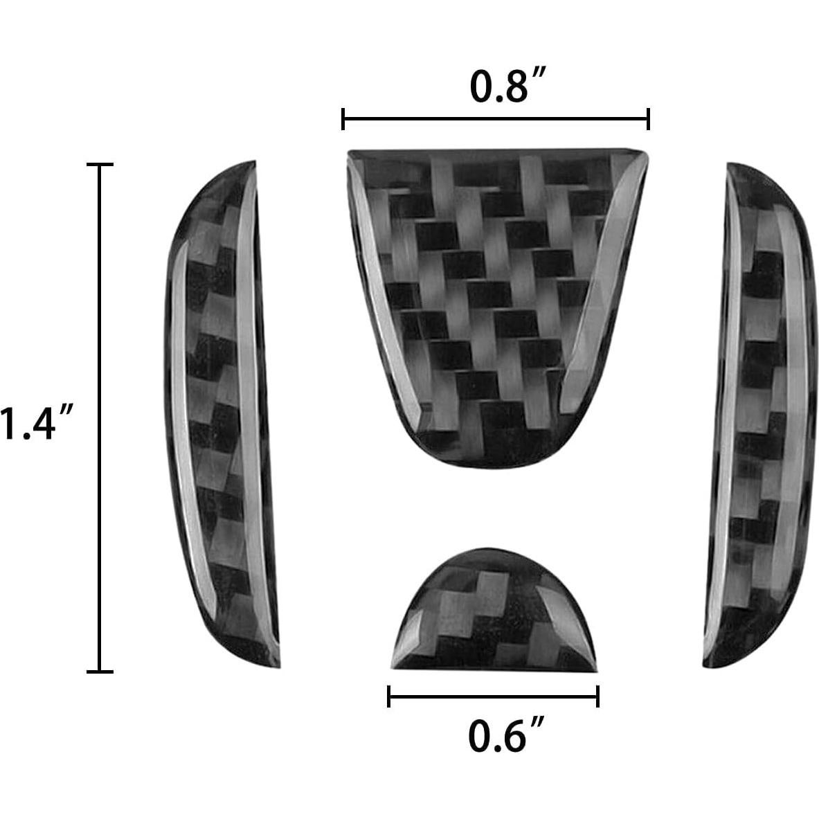 Cubiertas de Volante de Fibra de Carbono SecosAutoparts 7Pcs para Honda Civic 2016-2020