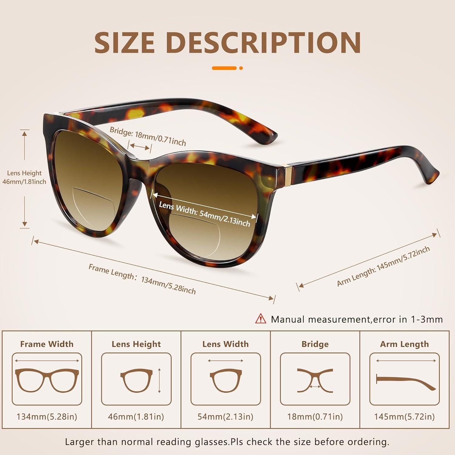 Gafas de Sol Bifocales para Mujeres EASY READ 1.75 UV400