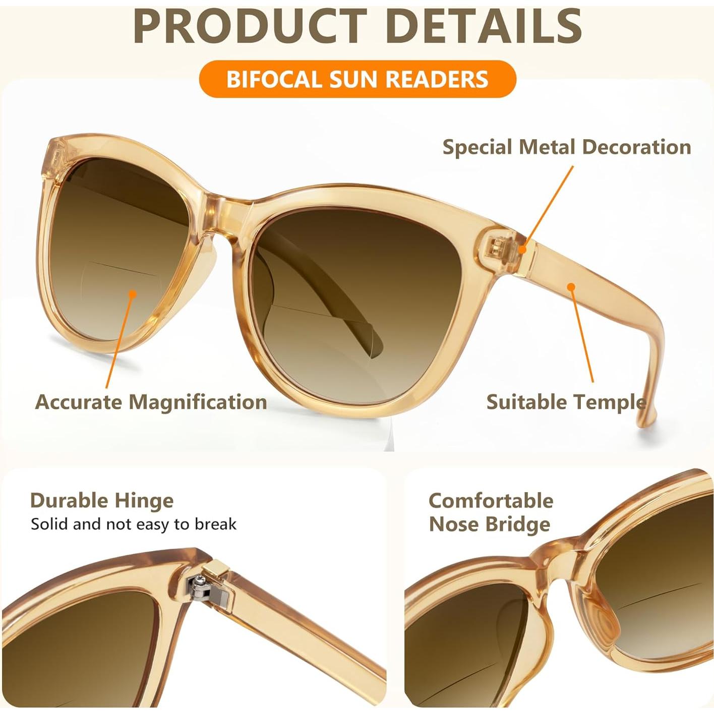 Gafas de Sol Bifocales EASY READ Amarillo Aumento 3.5