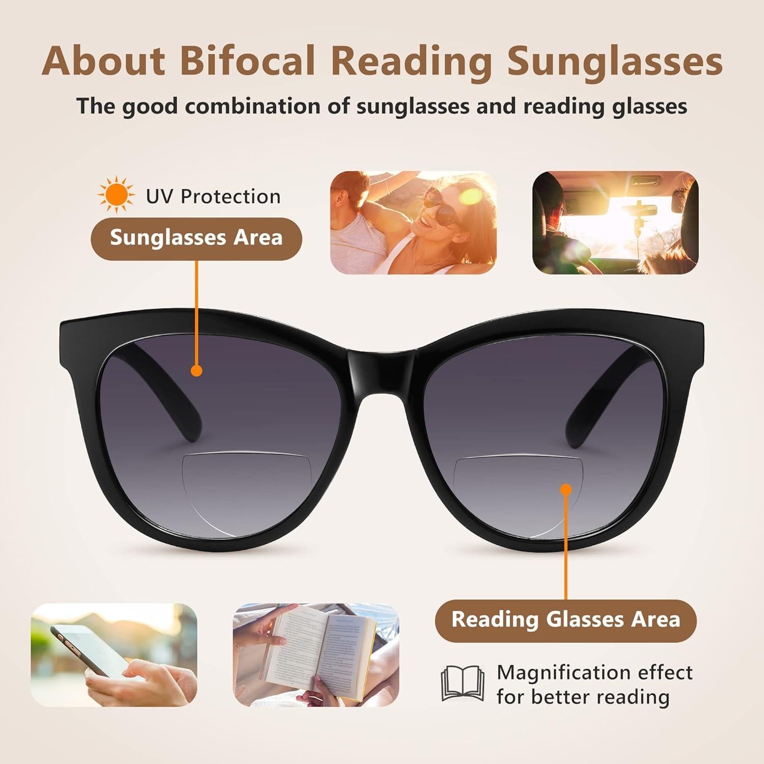 Gafas de Sol Bifocales EASY READ UV400 Mujeres 1.5x