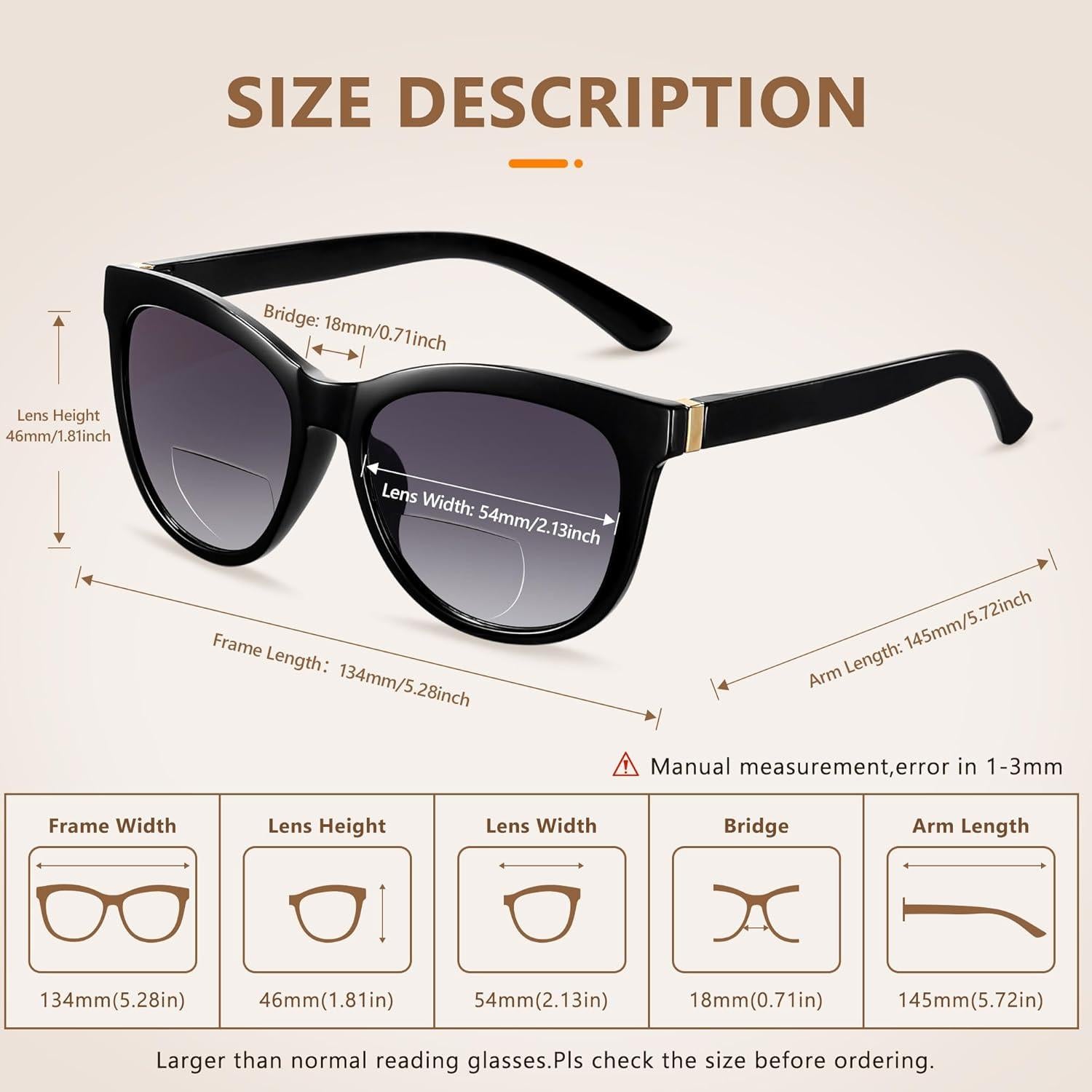 Gafas de Sol Bifocales EASY READ UV400 Mujeres 1.5x