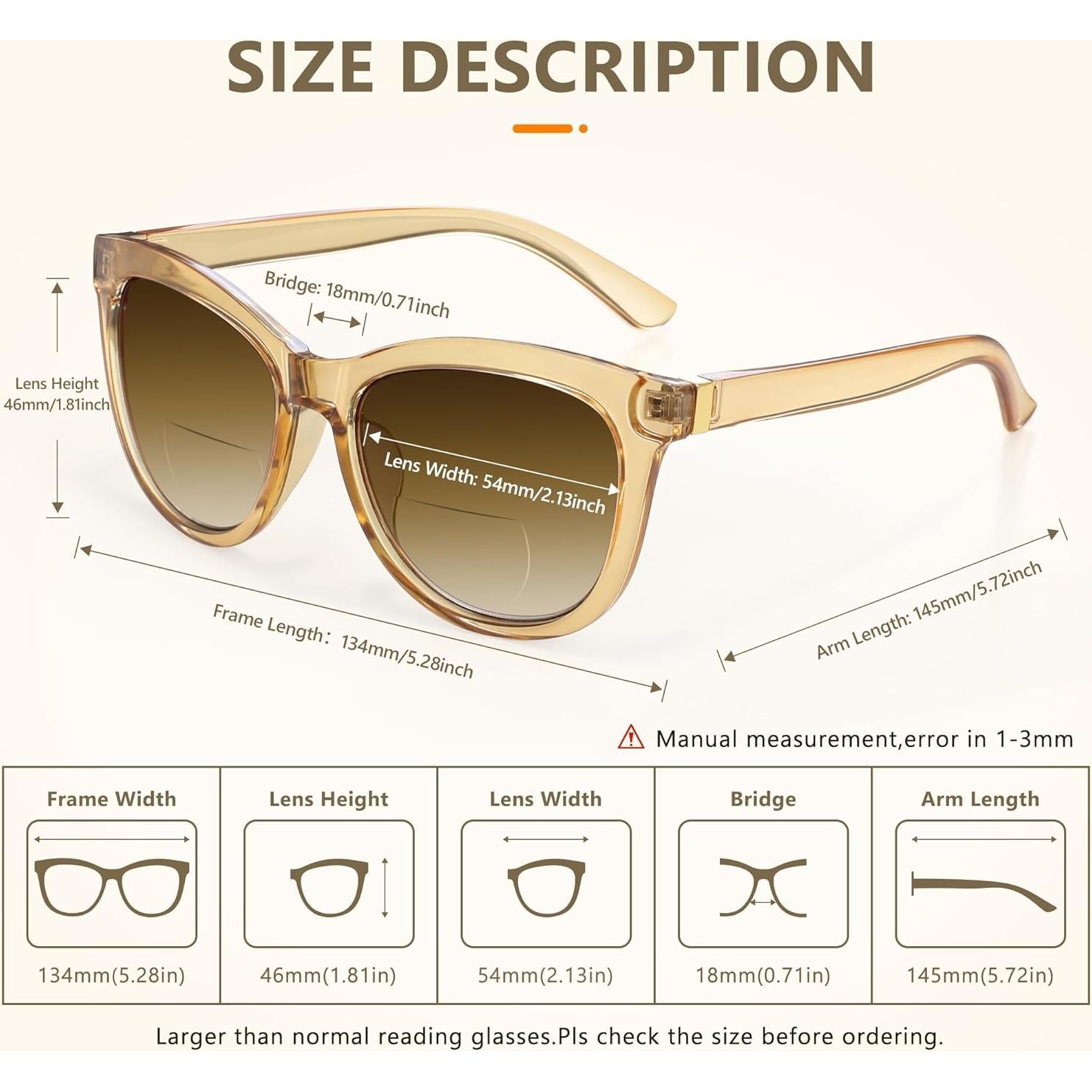 Gafas de Sol Bifocales EASY READ 1.50 UV400 Amarillo