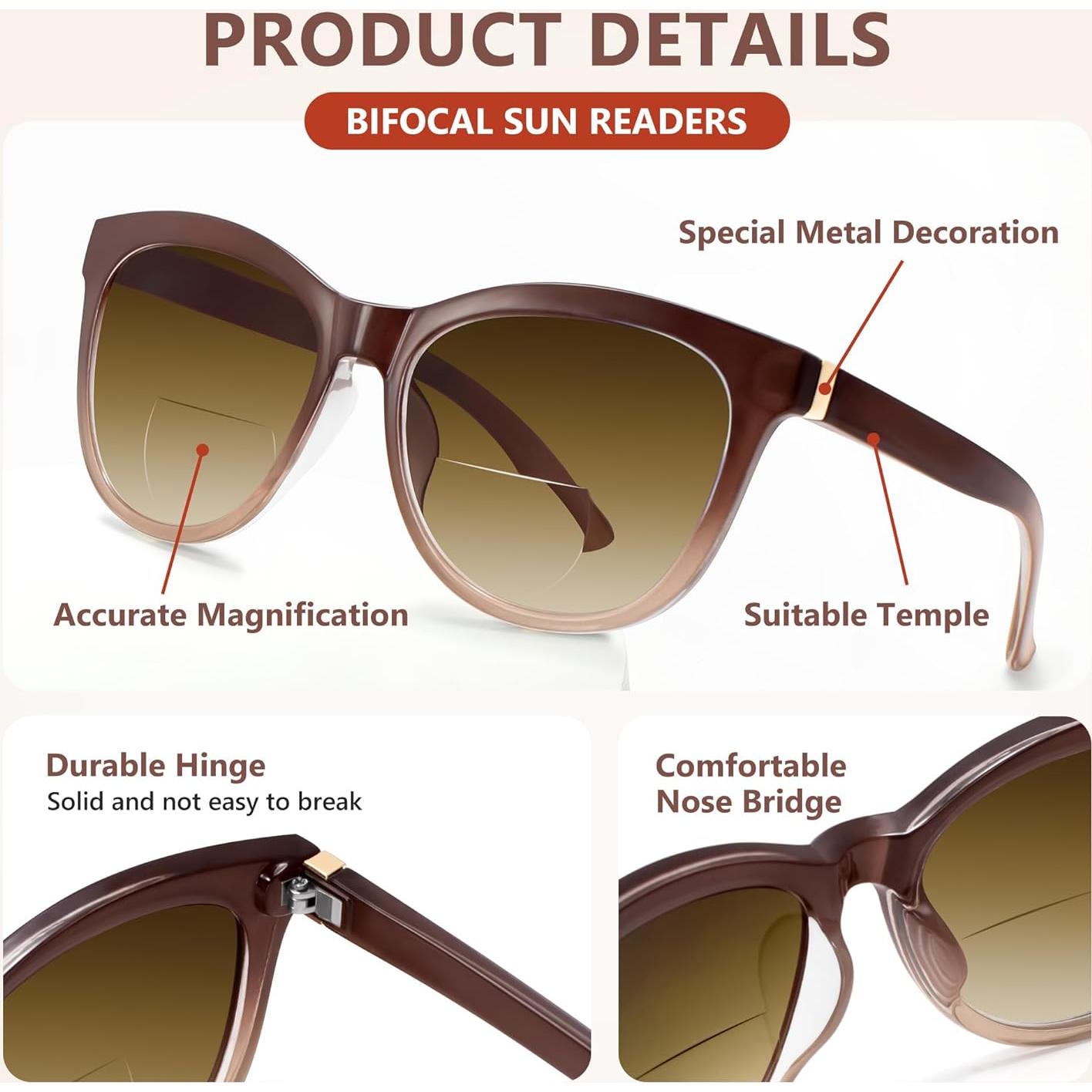 Gafas de Sol Bifocales EASY READ 2.75 UV400 Marrón