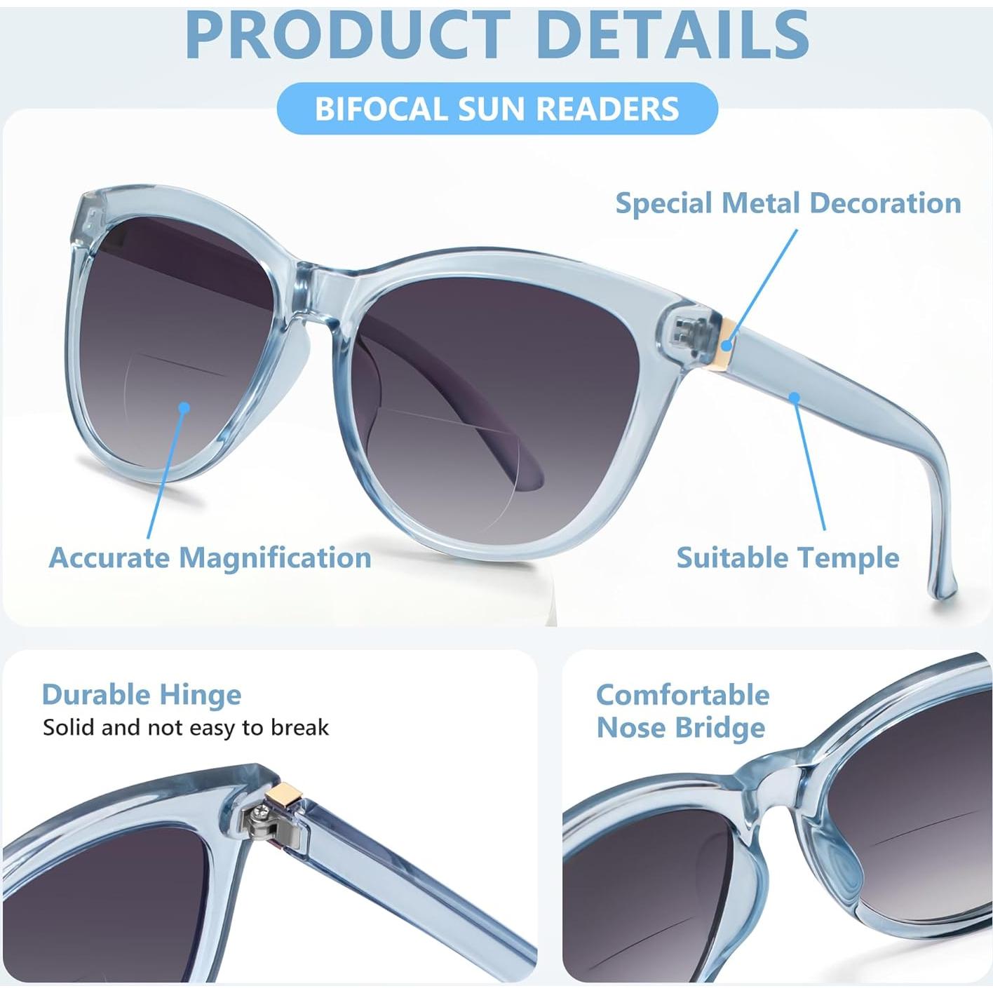 Gafas de Sol Bifocales EASY READ 3.5x Protección UV400 Azul