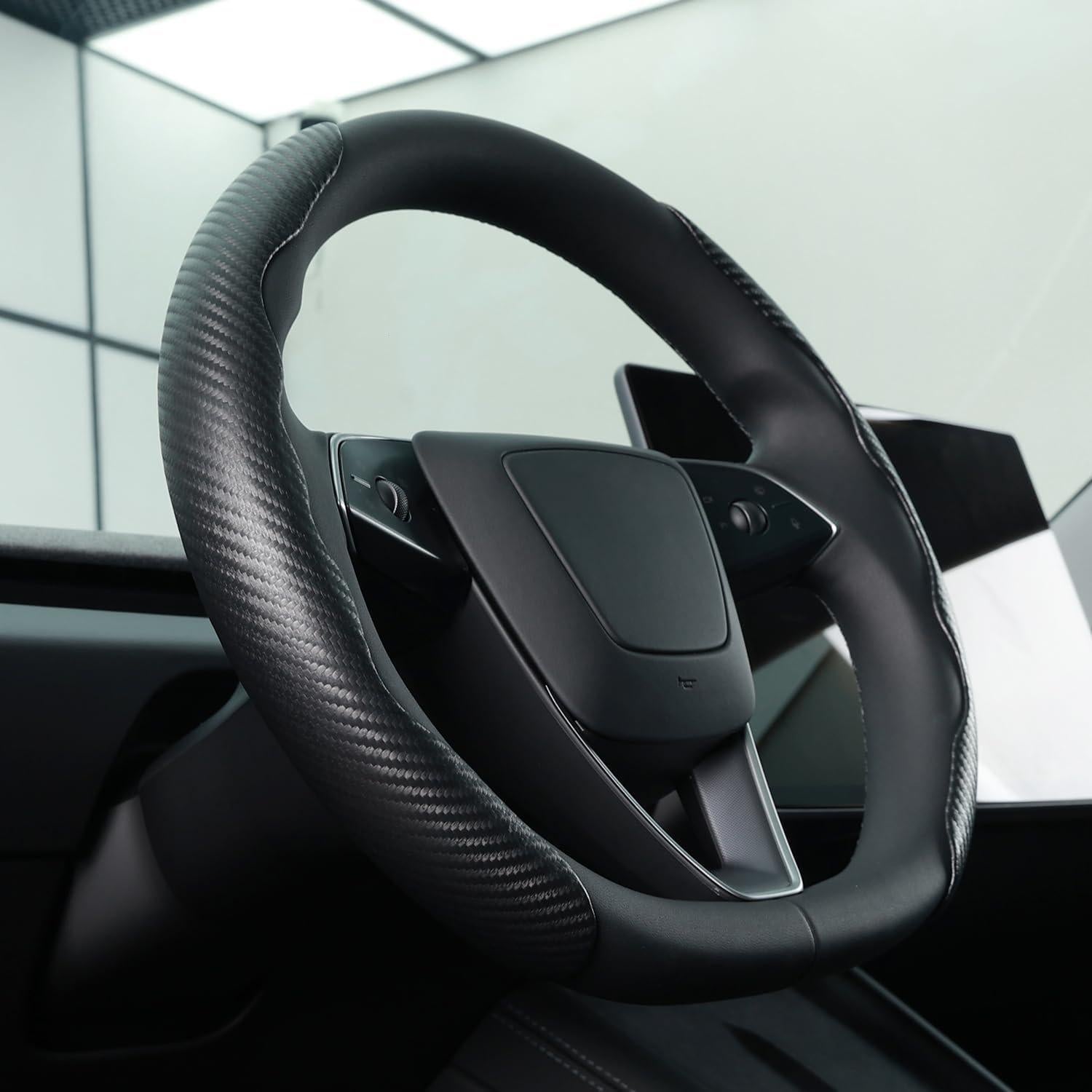 Funda de Volante Mewant 2 Pcs Fibra de Carbono Antideslizante