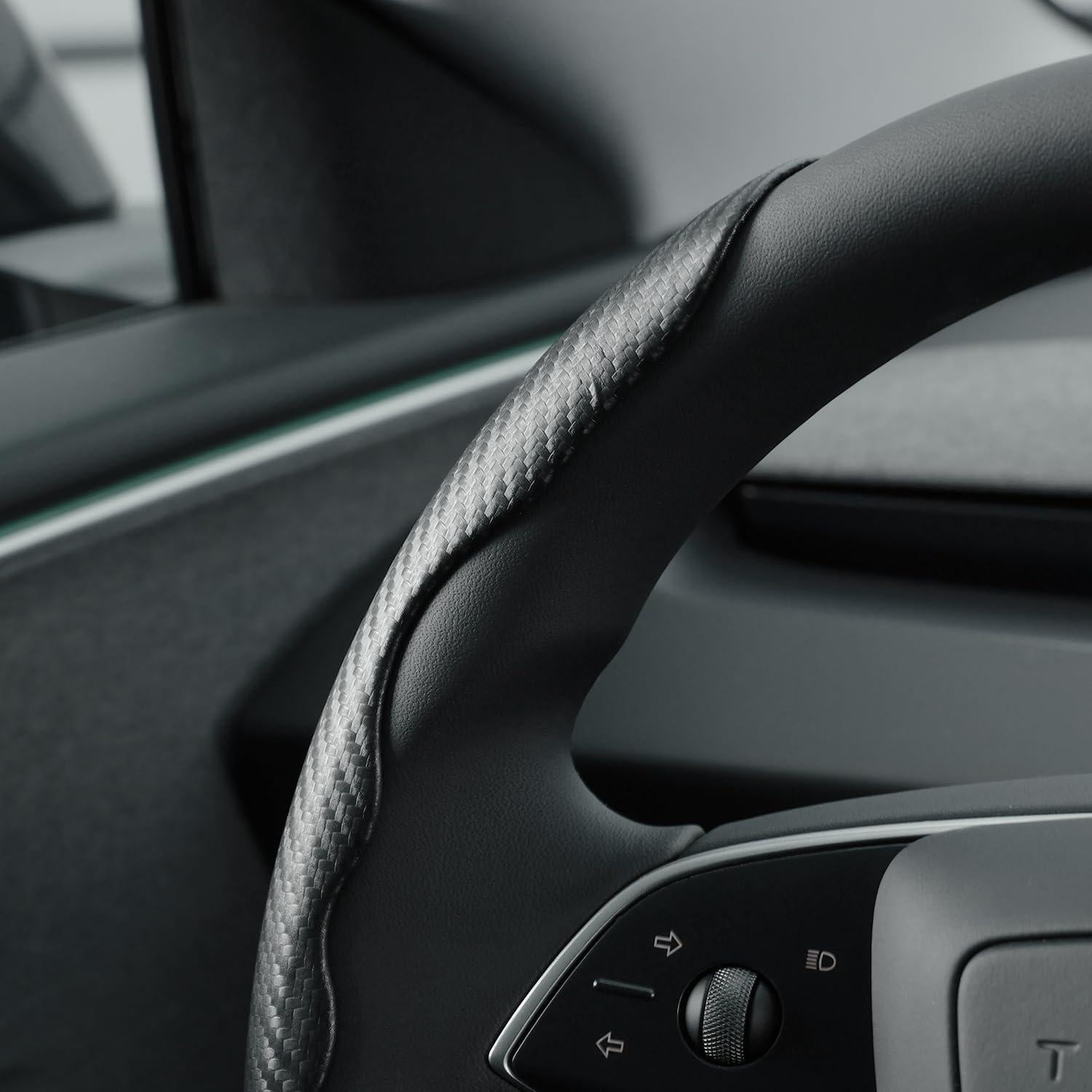 Funda de Volante Mewant 2 Pcs Fibra de Carbono Antideslizante