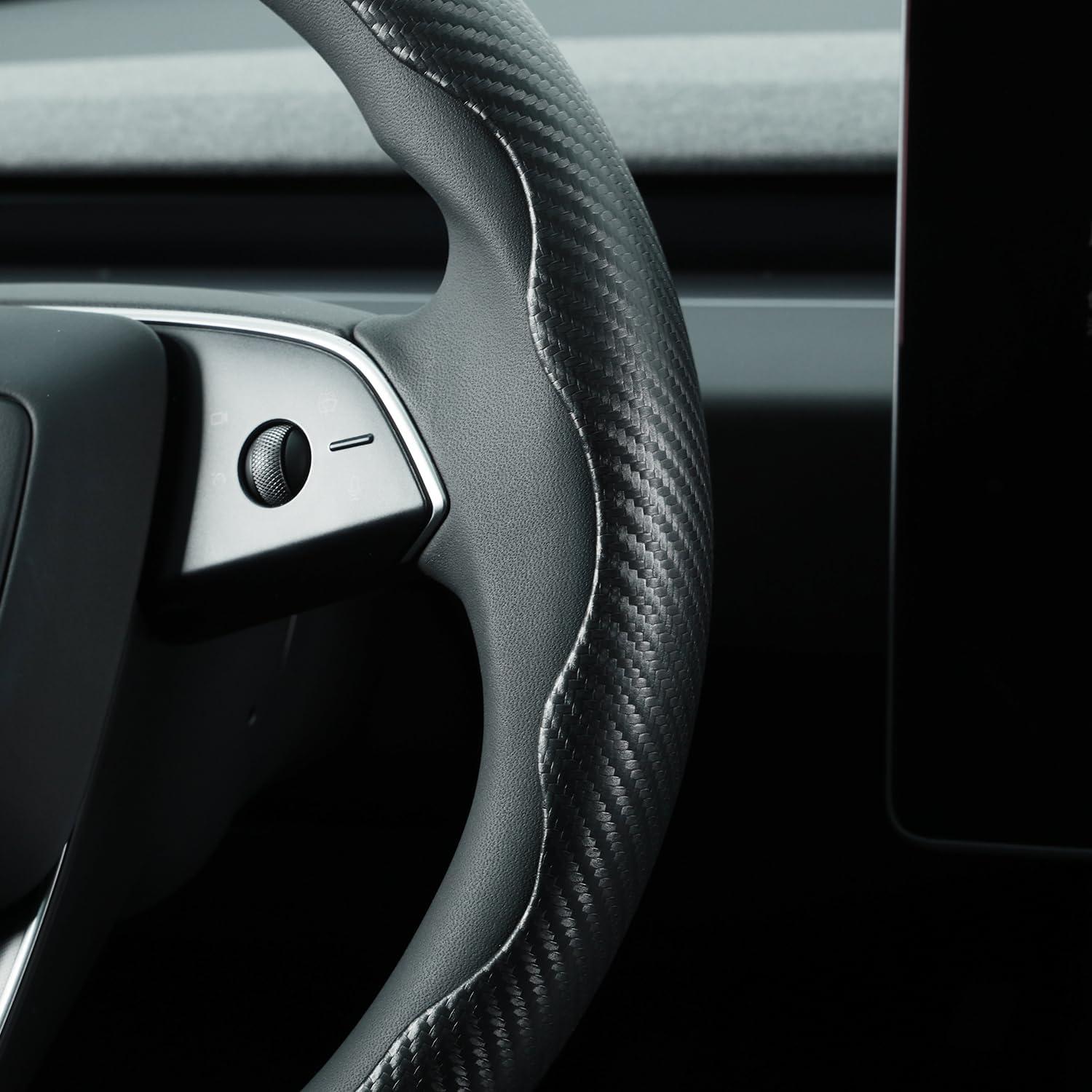 Funda de Volante Mewant 2 Pcs Fibra de Carbono Antideslizante