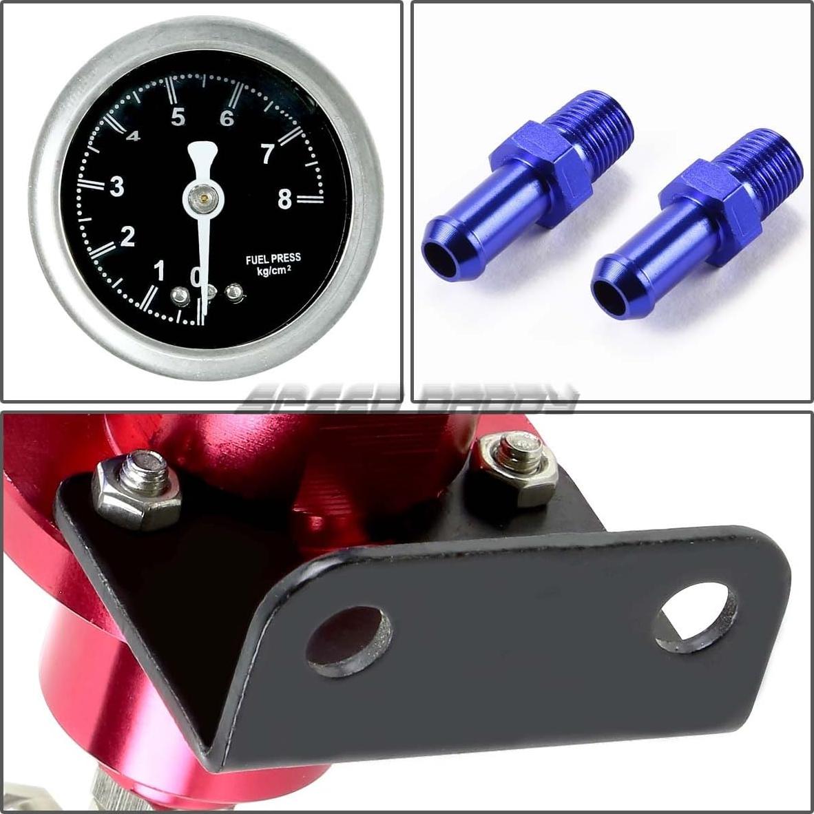 Kit Riel de Inyectores + Regulador de Presión Auto Dynasty Rojo