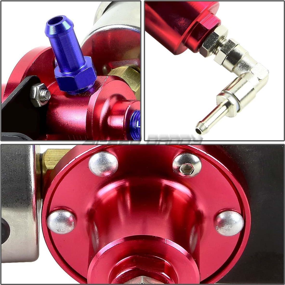 Kit Riel de Inyectores + Regulador de Presión Auto Dynasty Rojo