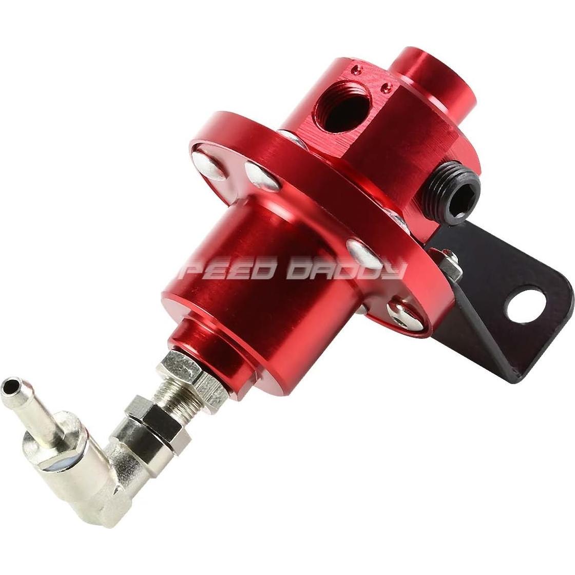 Kit Riel de Inyectores + Regulador de Presión Auto Dynasty Rojo