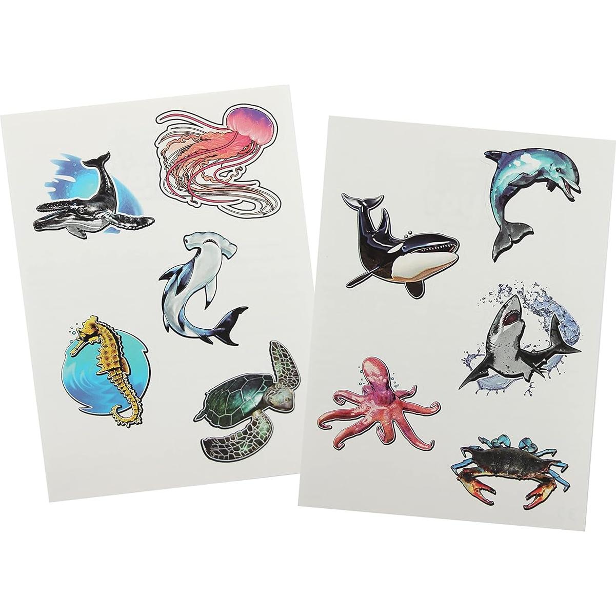 Tatuajes AR HoloToyz Criaturas Marinas 10 Diseños 4D