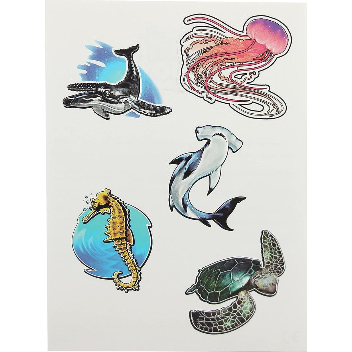 Tatuajes AR HoloToyz Criaturas Marinas 10 Diseños 4D